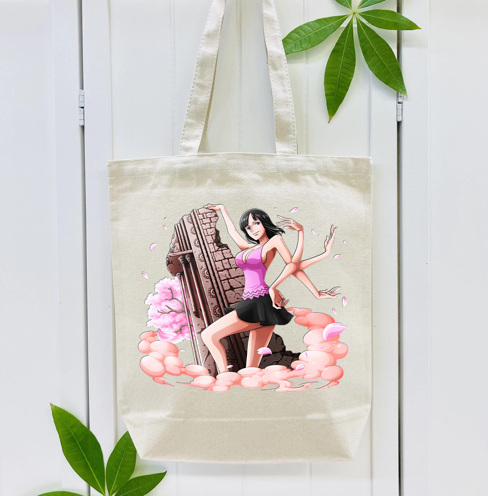 ワンピース ニコ・ロビン ONE PIECE Nico Robin 縦型キャンバス生地手提げバッグ　トートバッグ