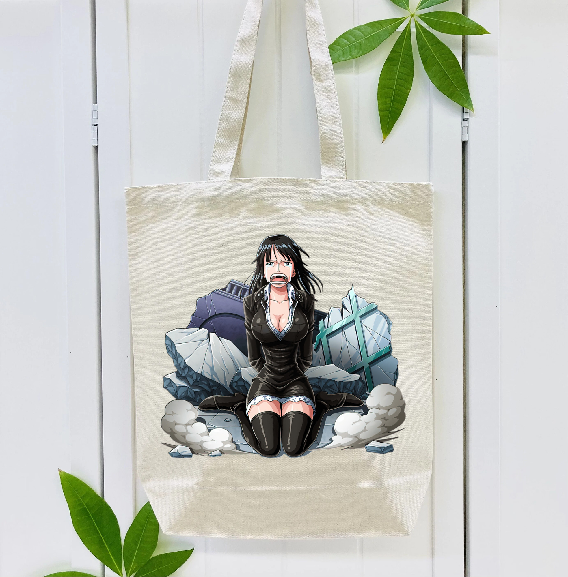 ワンピース ニコ・ロビン ONE PIECE Nico Robin 縦型キャンバス生地手提げバッグ　トートバッグ