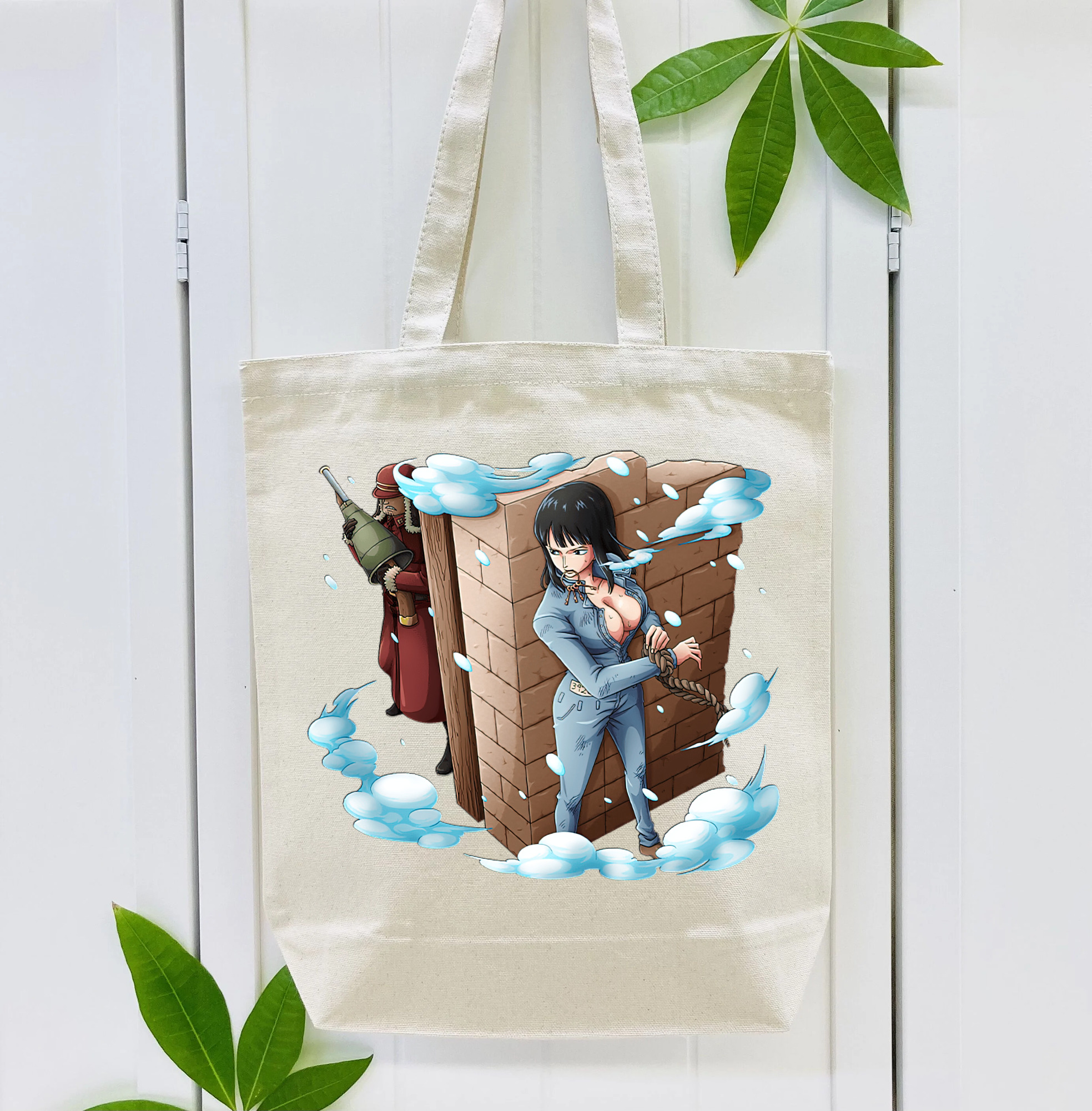 ワンピース ニコ・ロビン ONE PIECE Nico Robin 縦型キャンバス生地手提げバッグ　トートバッグ