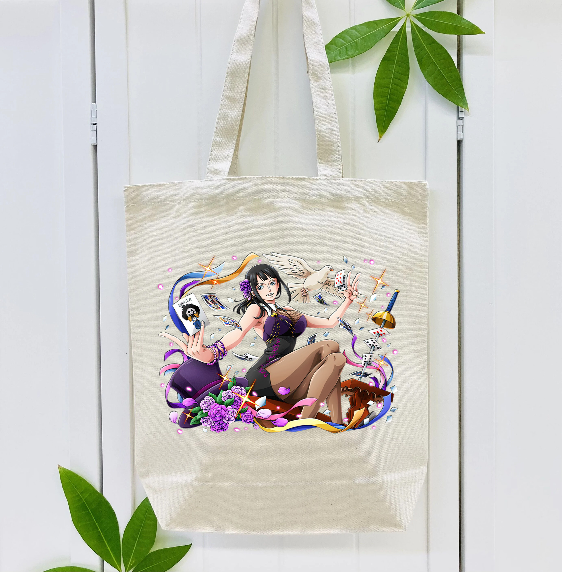 ワンピース ニコ・ロビン ONE PIECE Nico Robin 縦型キャンバス生地手提げバッグ　トートバッグ
