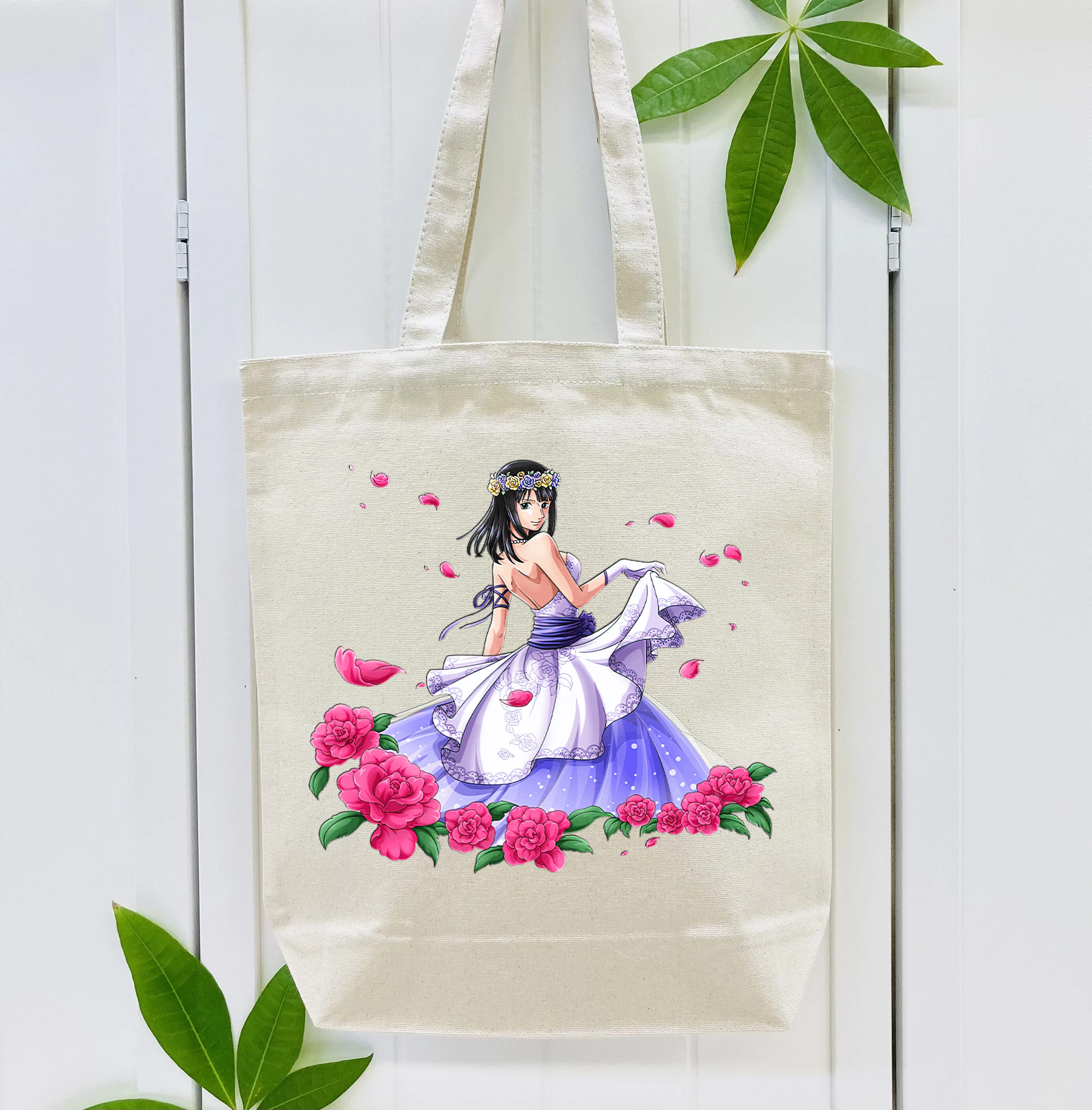 ワンピース ニコ・ロビン ONE PIECE Nico Robin 縦型キャンバス生地手提げバッグ　トートバッグ