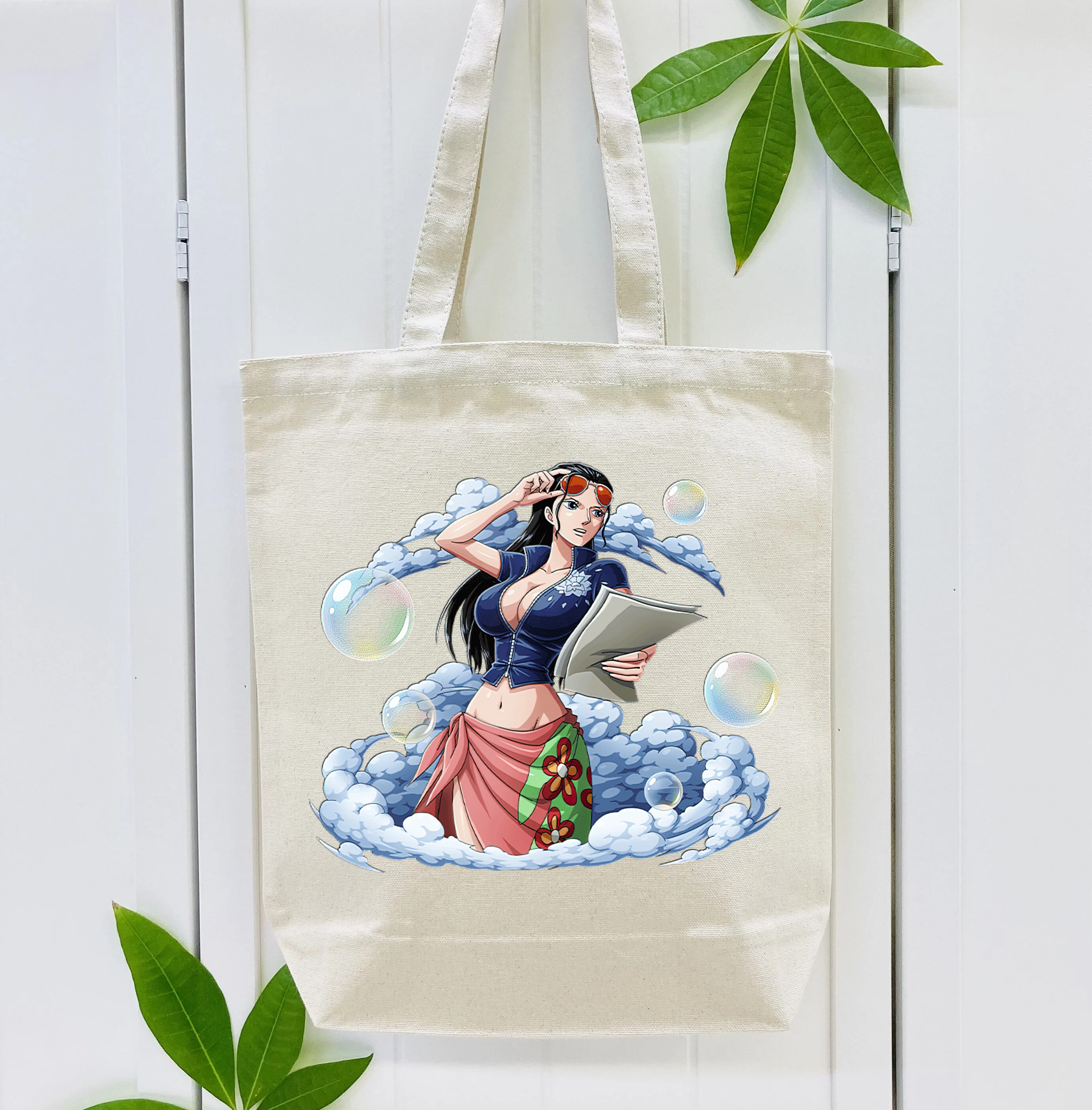 ワンピース ニコ・ロビン ONE PIECE Nico Robin 縦型キャンバス生地手提げバッグ　トートバッグ