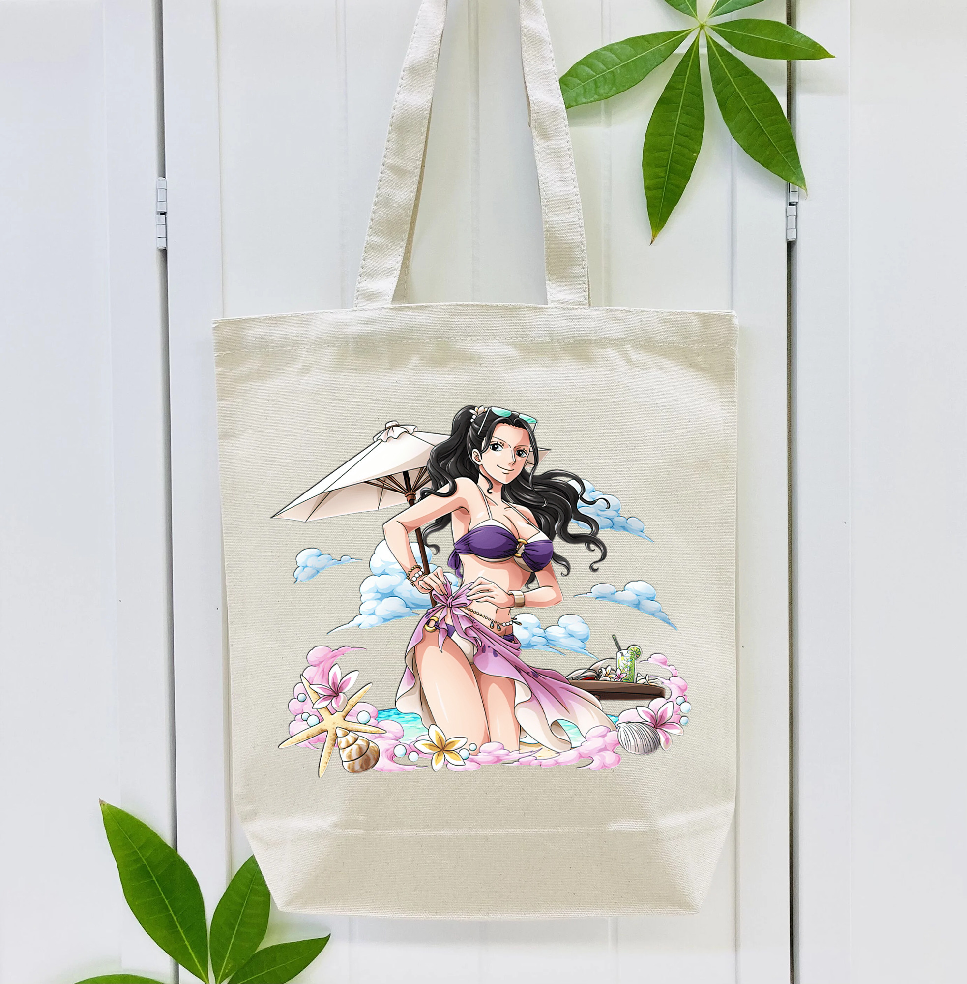 ワンピース ニコ・ロビン ONE PIECE Nico Robin 縦型キャンバス生地手提げバッグ　トートバッグ