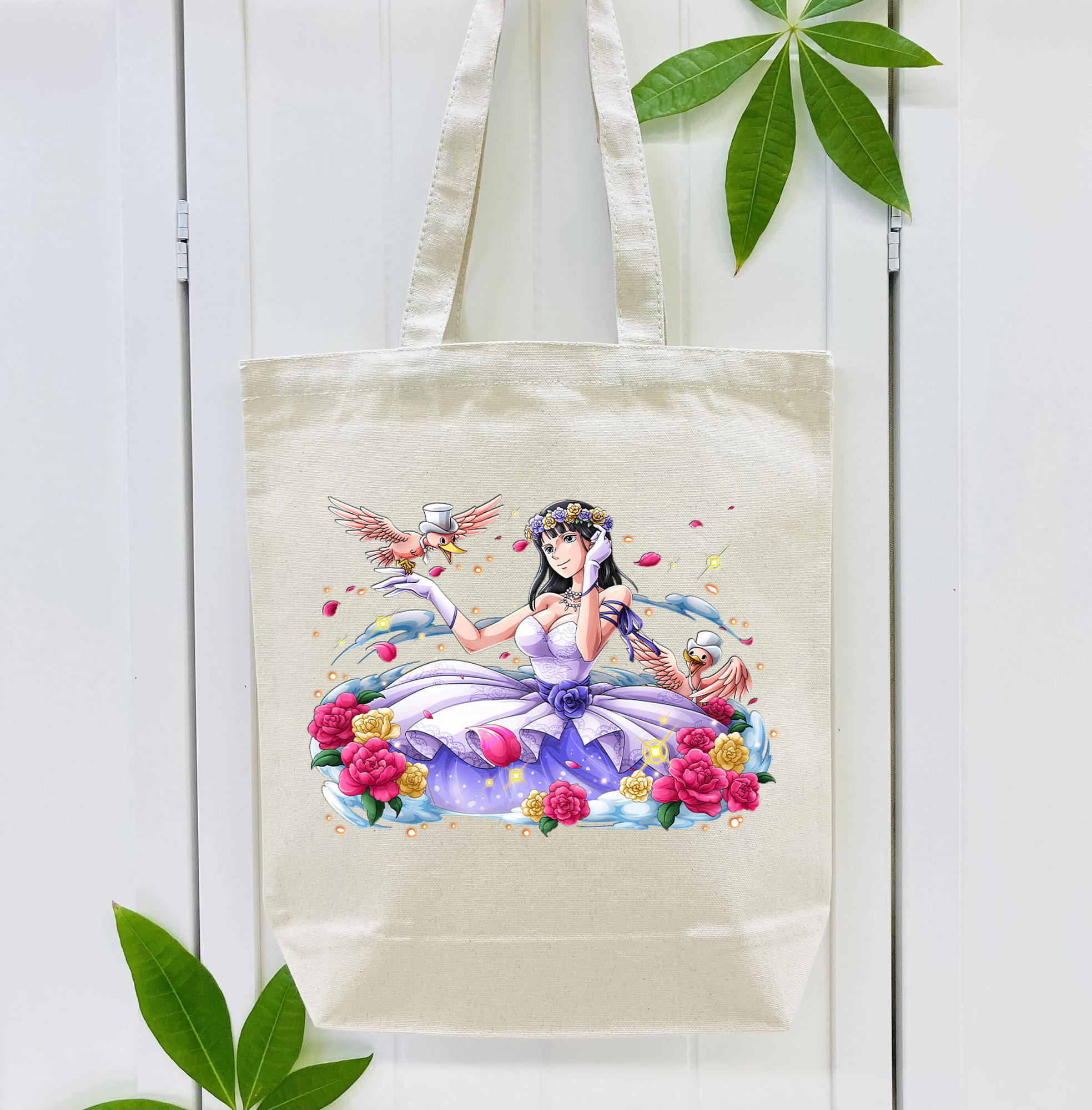 ワンピース ニコ・ロビン ONE PIECE Nico Robin 縦型キャンバス生地手提げバッグ　トートバッグ