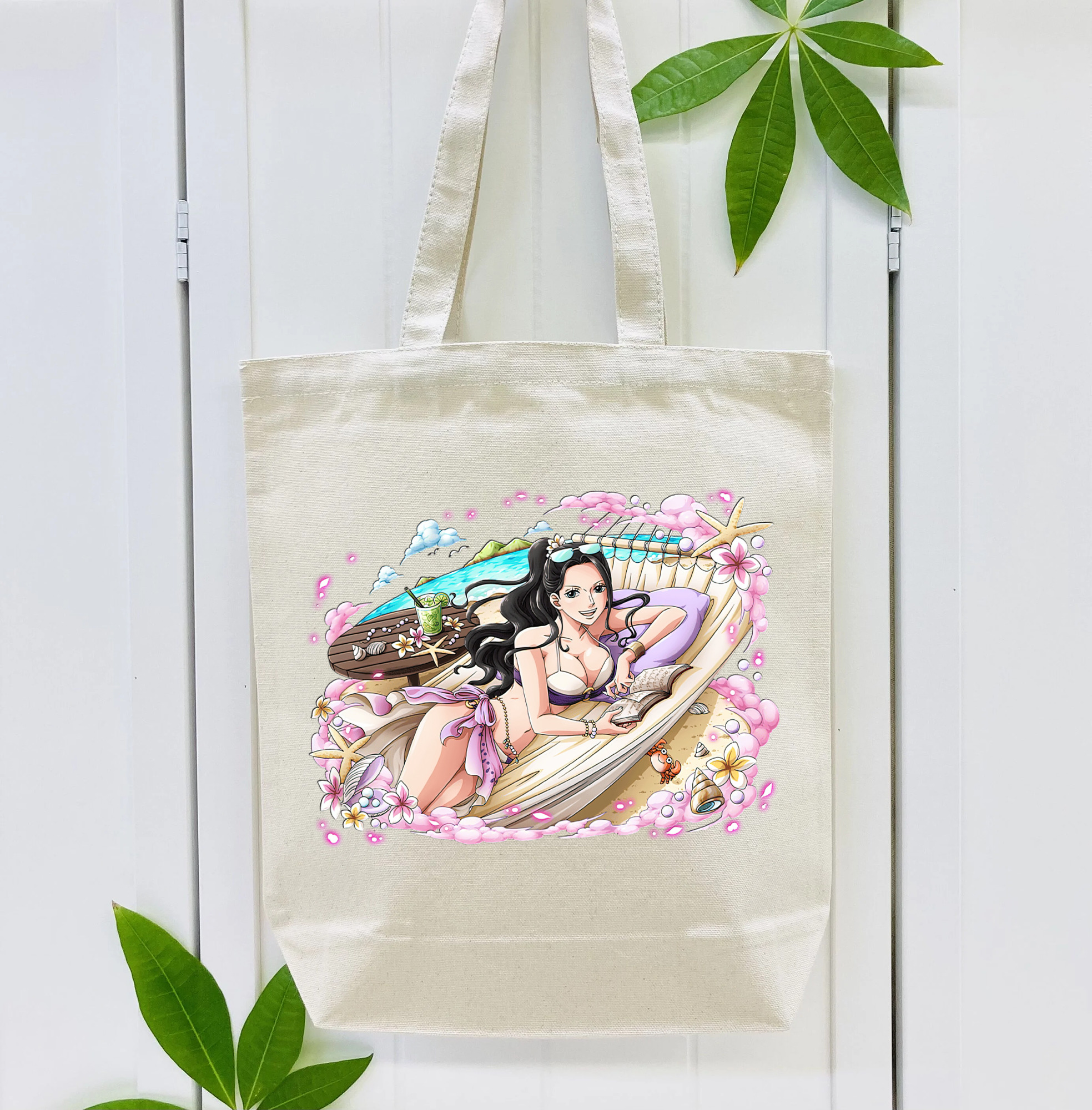 ワンピース ニコ・ロビン ONE PIECE Nico Robin 縦型キャンバス生地手提げバッグ　トートバッグ