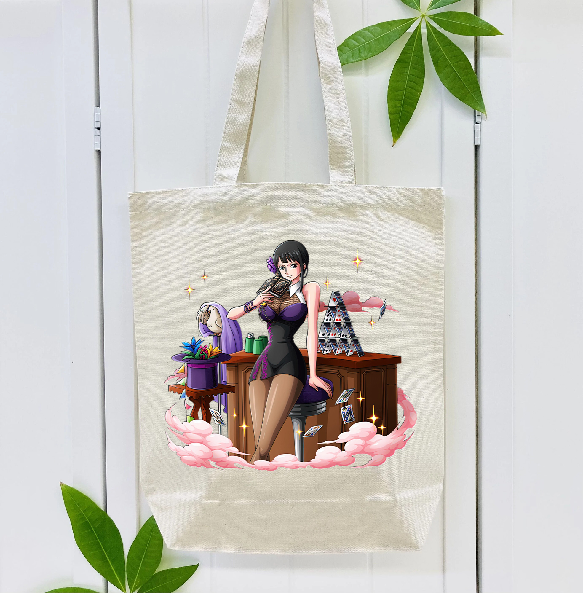 ワンピース ニコ・ロビン ONE PIECE Nico Robin 縦型キャンバス生地手提げバッグ　トートバッグ