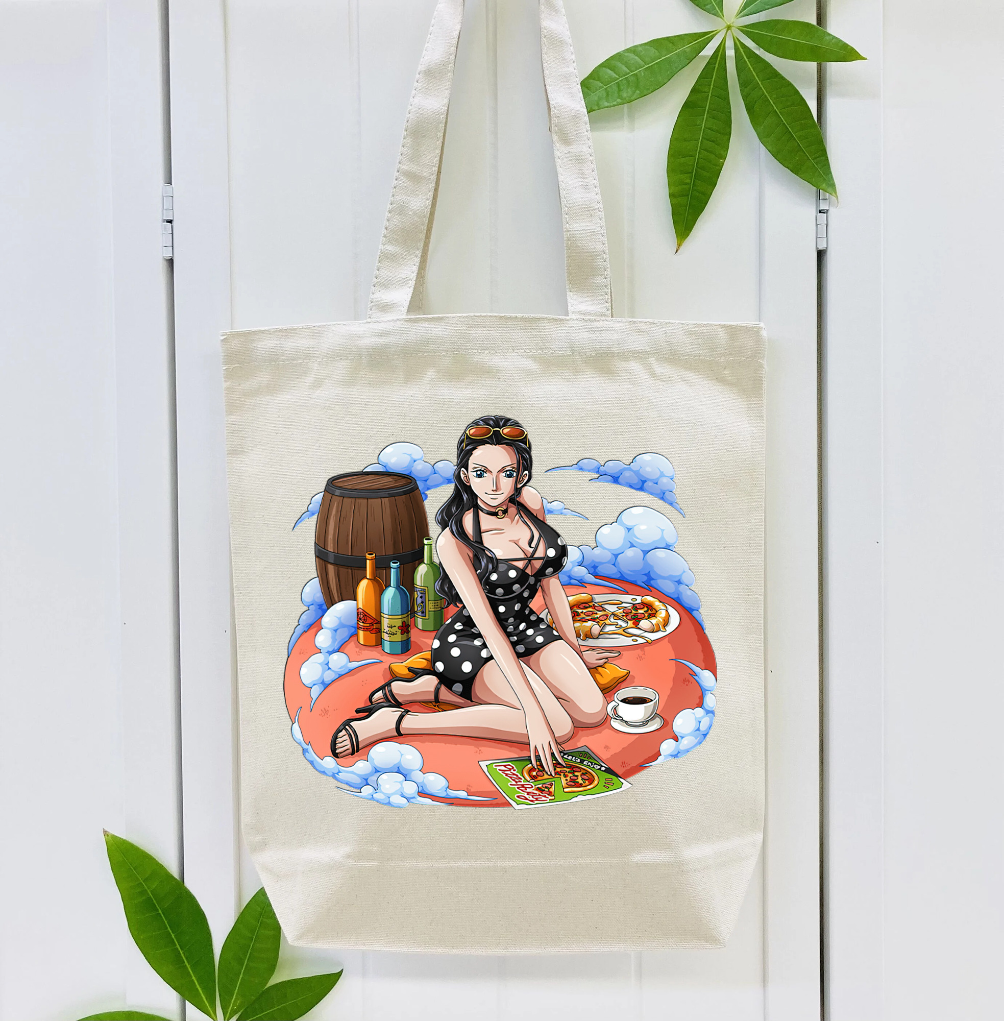 ワンピース ニコ・ロビン ONE PIECE Nico Robin 縦型キャンバス生地手提げバッグ　トートバッグ