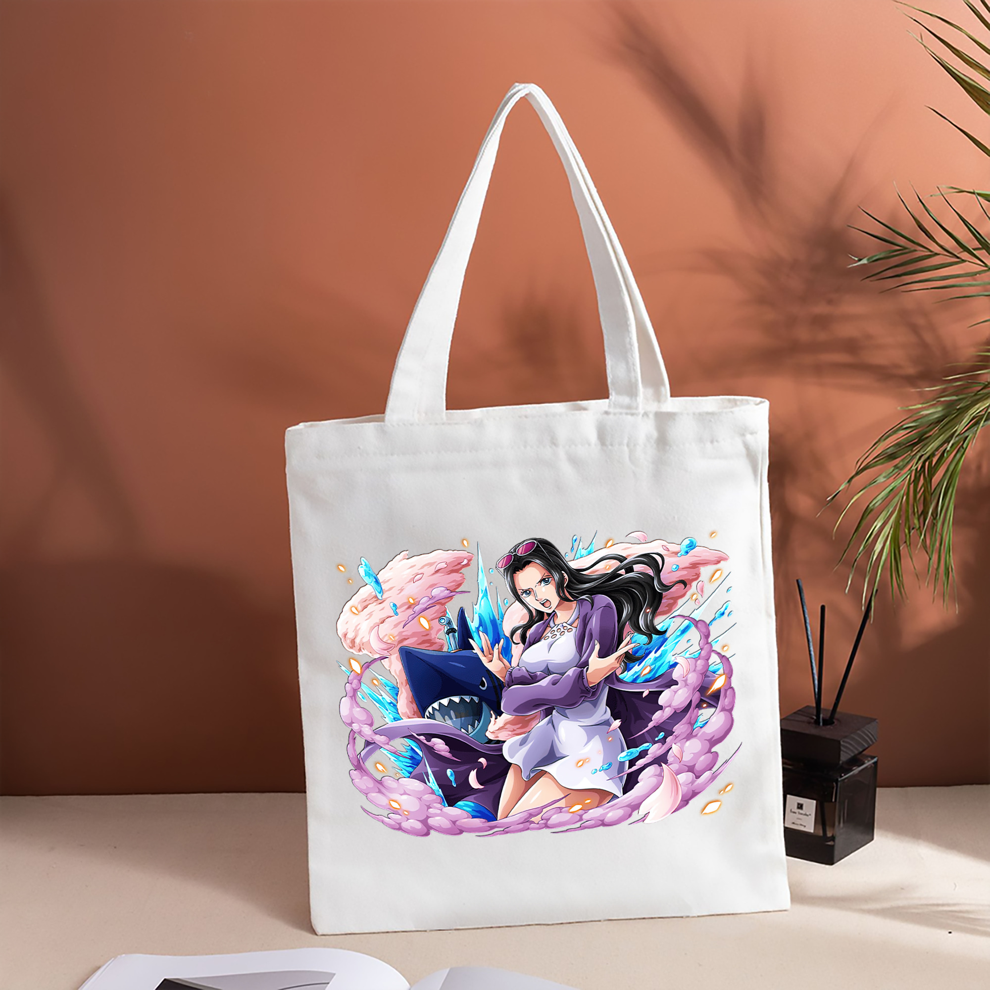 ワンピース ニコ・ロビン ONE PIECE Nico Robin 縦型キャンバス生地手提げバッグ　トートバッグ
