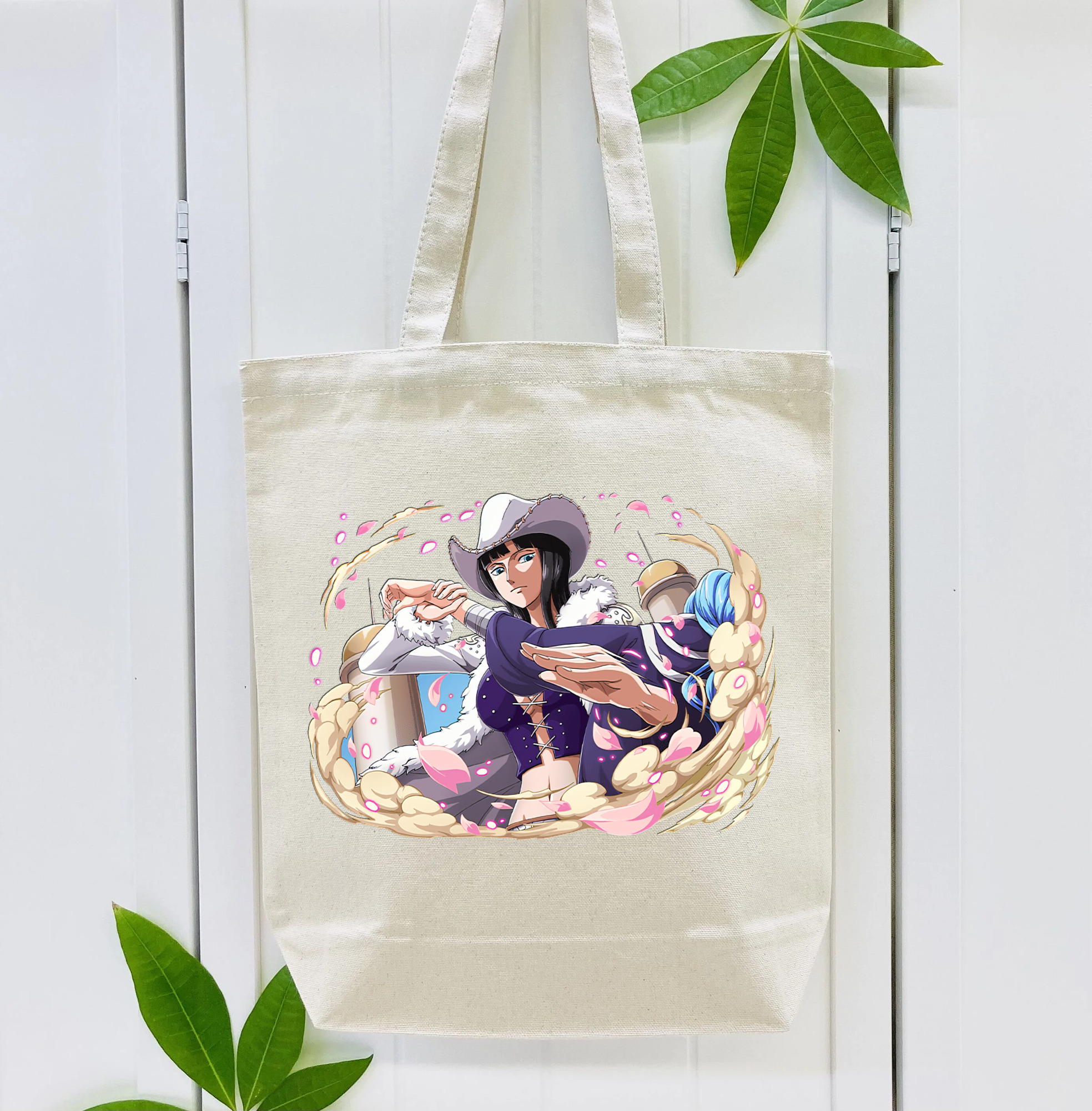 ワンピース ニコ・ロビン ONE PIECE Nico Robin 縦型キャンバス生地手提げバッグ　トートバッグ