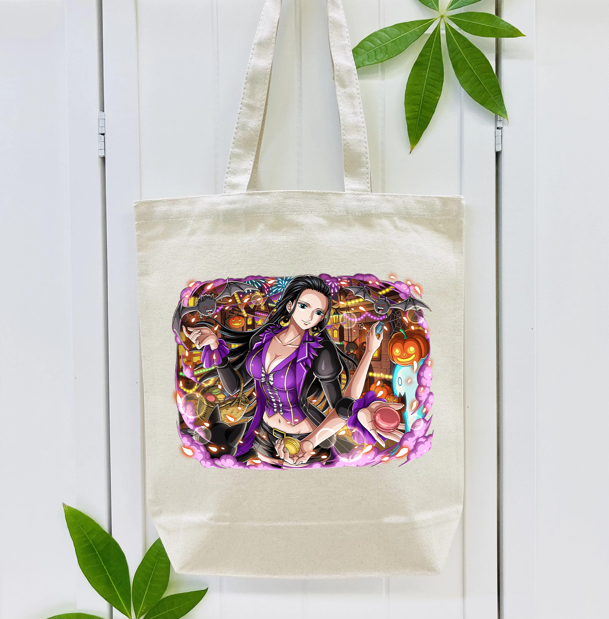 ワンピース ニコ・ロビン ONE PIECE Nico Robin 縦型キャンバス生地手提げバッグ　トートバッグ