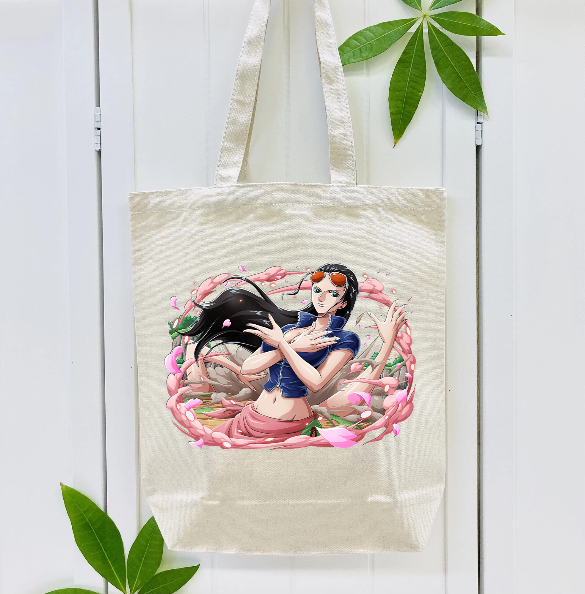 ワンピース ニコ・ロビン ONE PIECE Nico Robin 縦型キャンバス生地手提げバッグ　トートバッグ