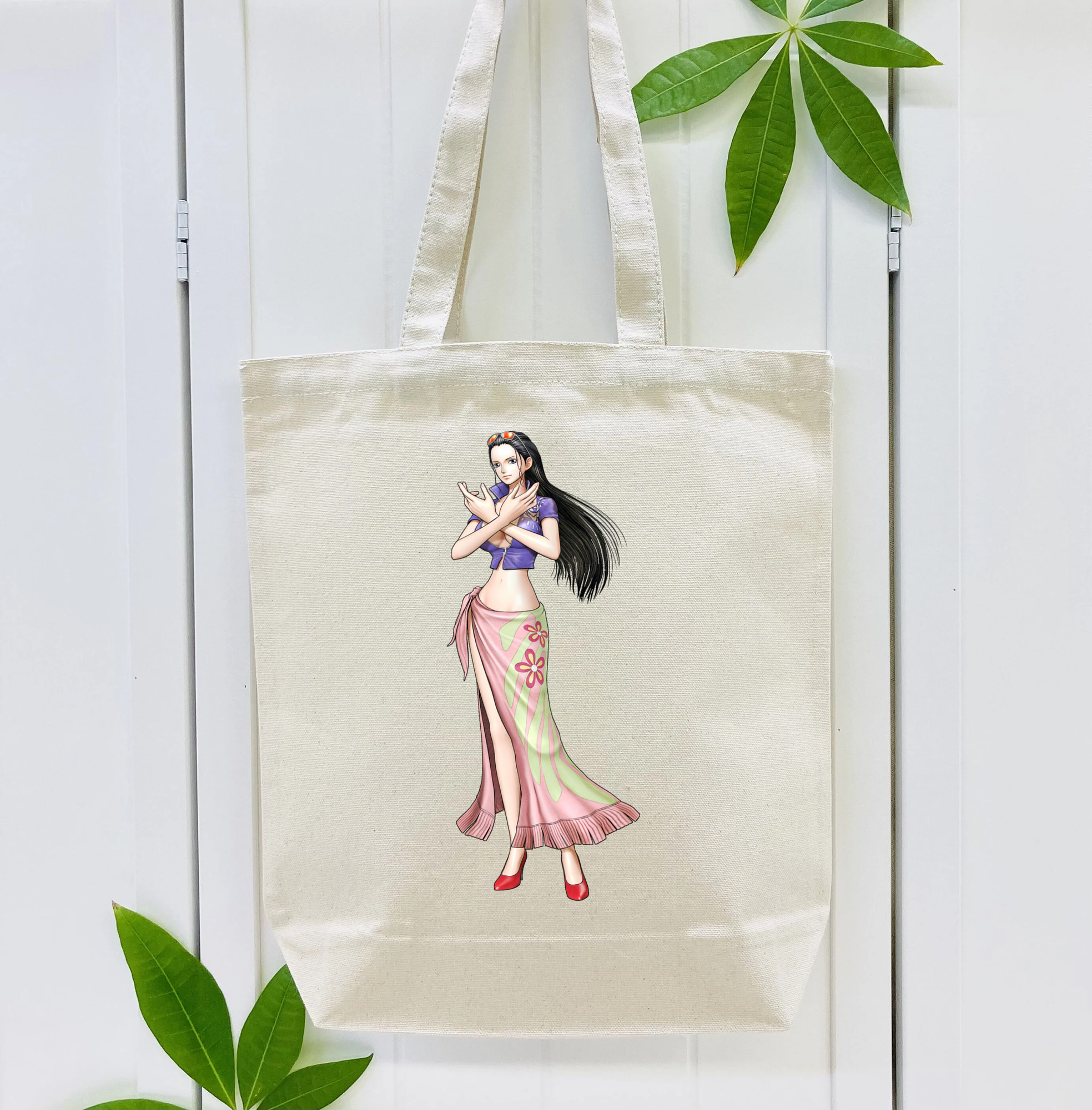 ワンピース ニコ・ロビン ONE PIECE Nico Robin 縦型キャンバス生地手提げバッグ　トートバッグ
