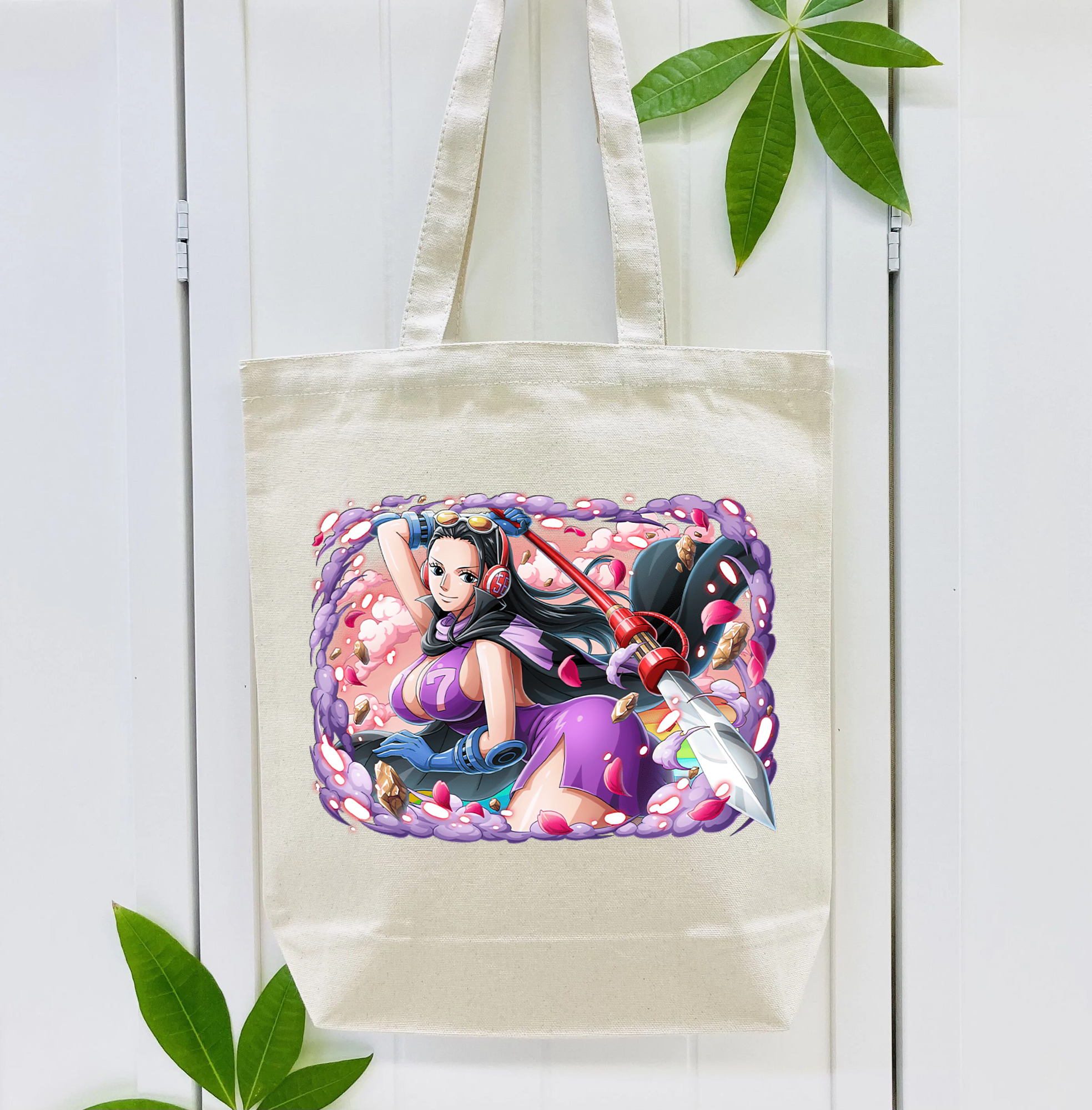 ワンピース ニコ・ロビン ONE PIECE Nico Robin 縦型キャンバス生地手提げバッグ　トートバッグ
