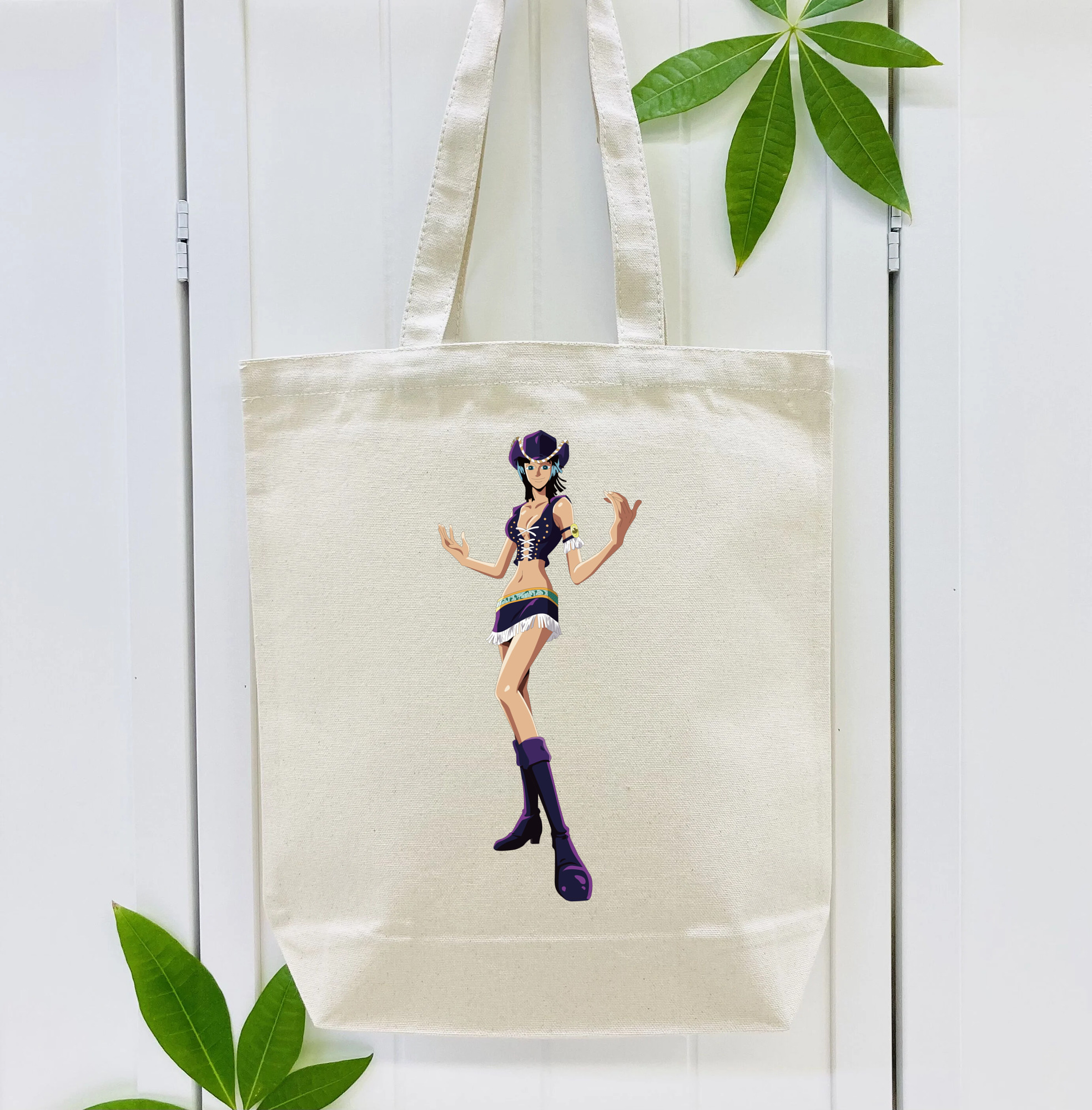 ワンピース ニコ・ロビン ONE PIECE Nico Robin 縦型キャンバス生地手提げバッグ　トートバッグ