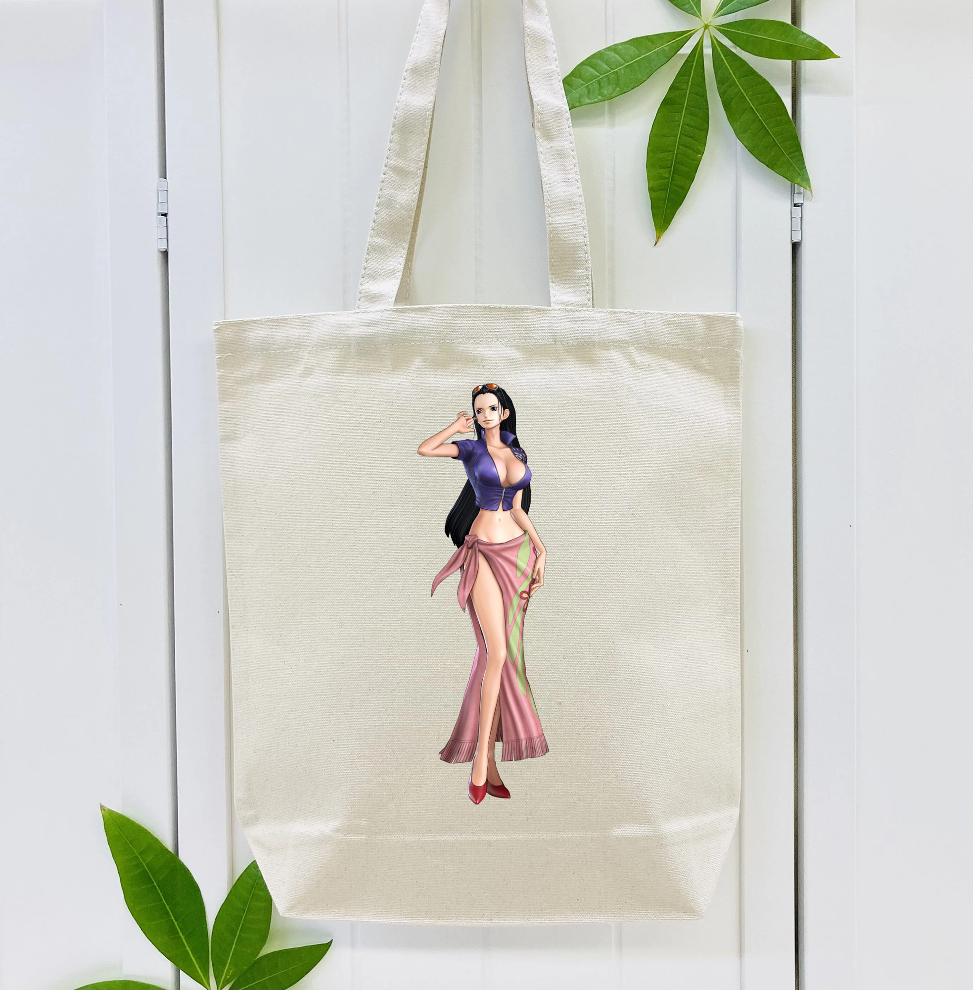 ワンピース ニコ・ロビン ONE PIECE Nico Robin 縦型キャンバス生地手提げバッグ　トートバッグ