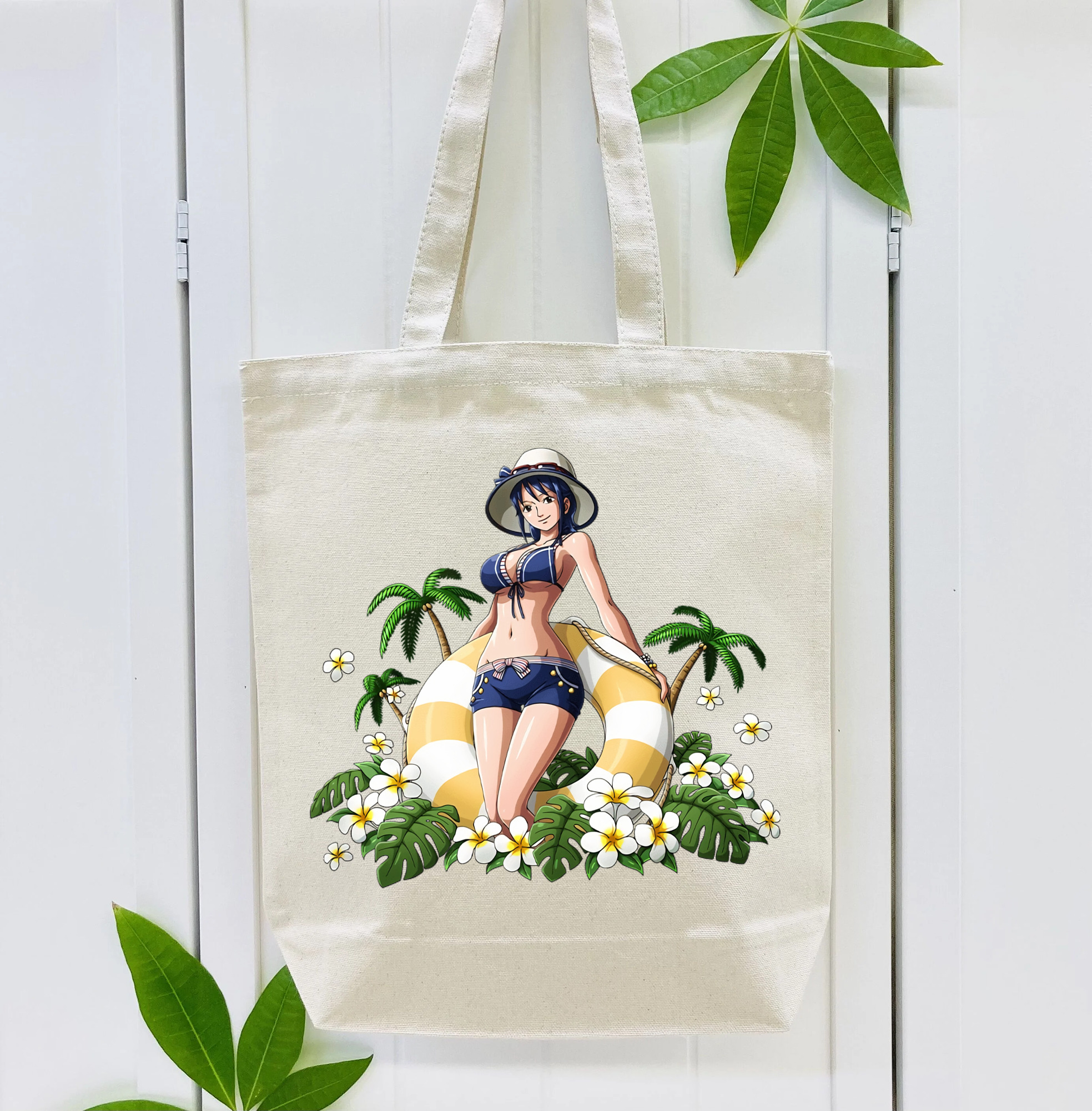 ワンピース ニコ・ロビン ONE PIECE Nico Robin 縦型キャンバス生地手提げバッグ　トートバッグ