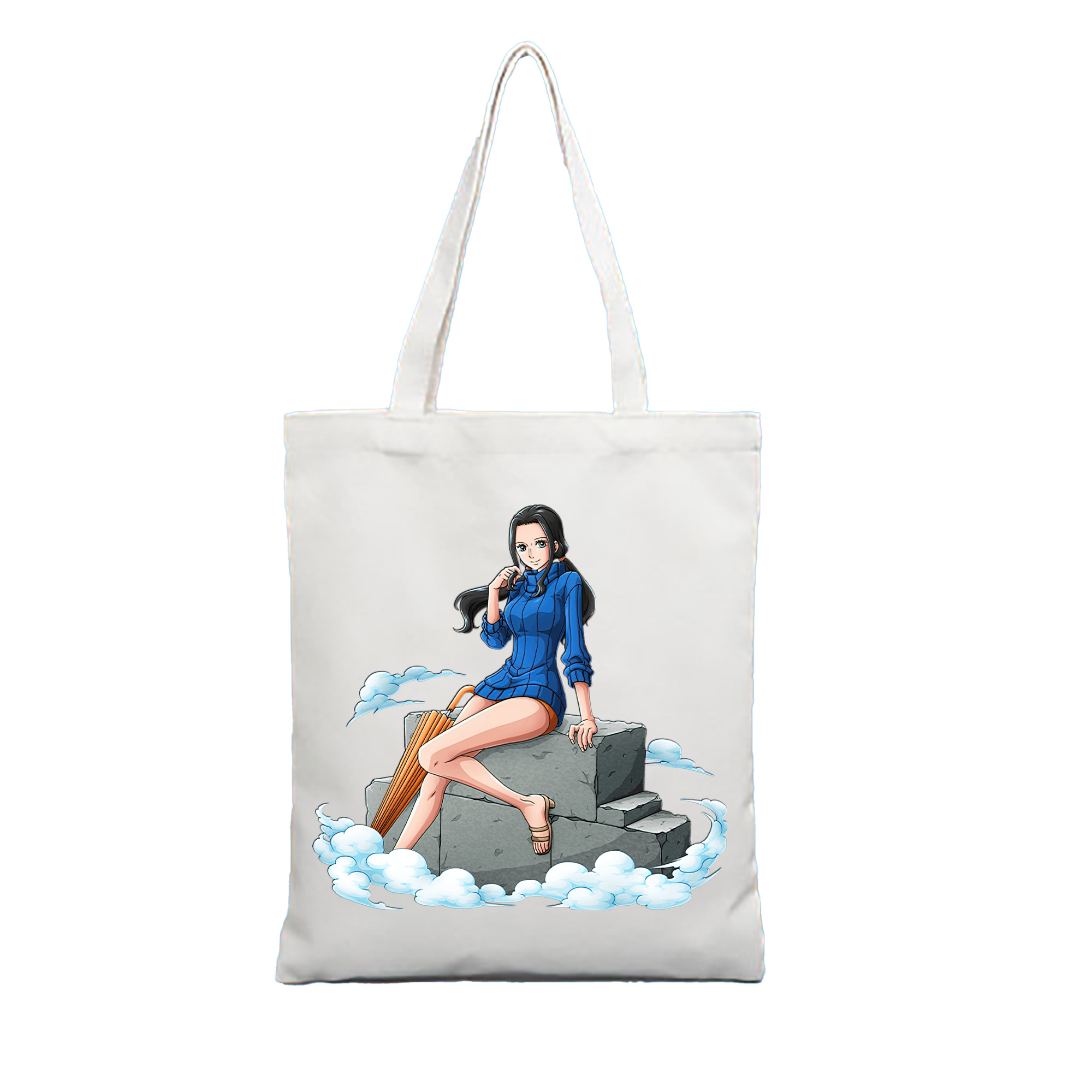 ワンピース ニコ・ロビン ONE PIECE Nico Robin 縦型キャンバス生地手提げバッグ　トートバッグ