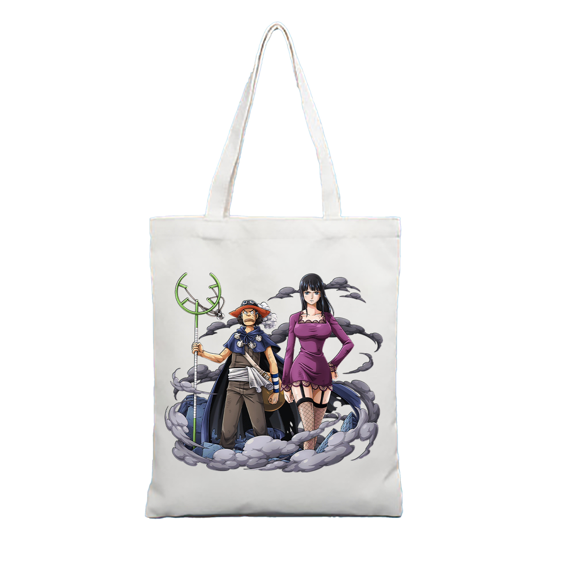 ワンピース ニコ・ロビン ONE PIECE Nico Robin 縦型キャンバス生地手提げバッグ　トートバッグ