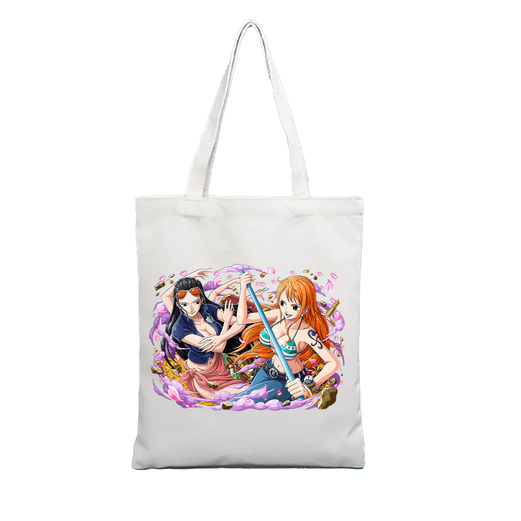 ワンピース ニコ・ロビン ONE PIECE Nico Robin 縦型キャンバス生地手提げバッグ　トートバッグ
