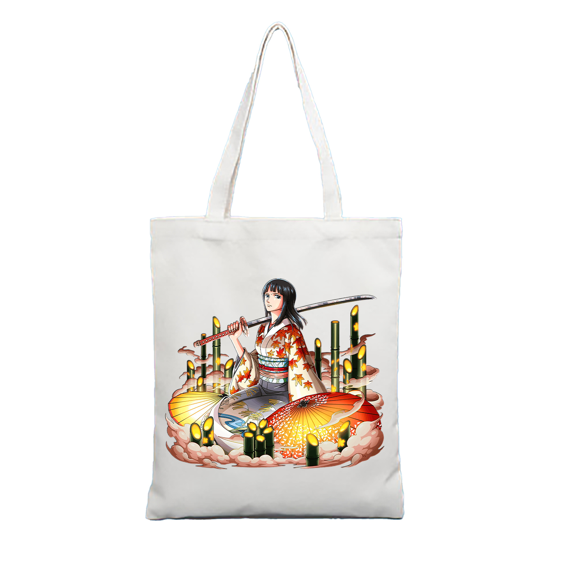 ワンピース ニコ・ロビン ONE PIECE Nico Robin 縦型キャンバス生地手提げバッグ　トートバッグ