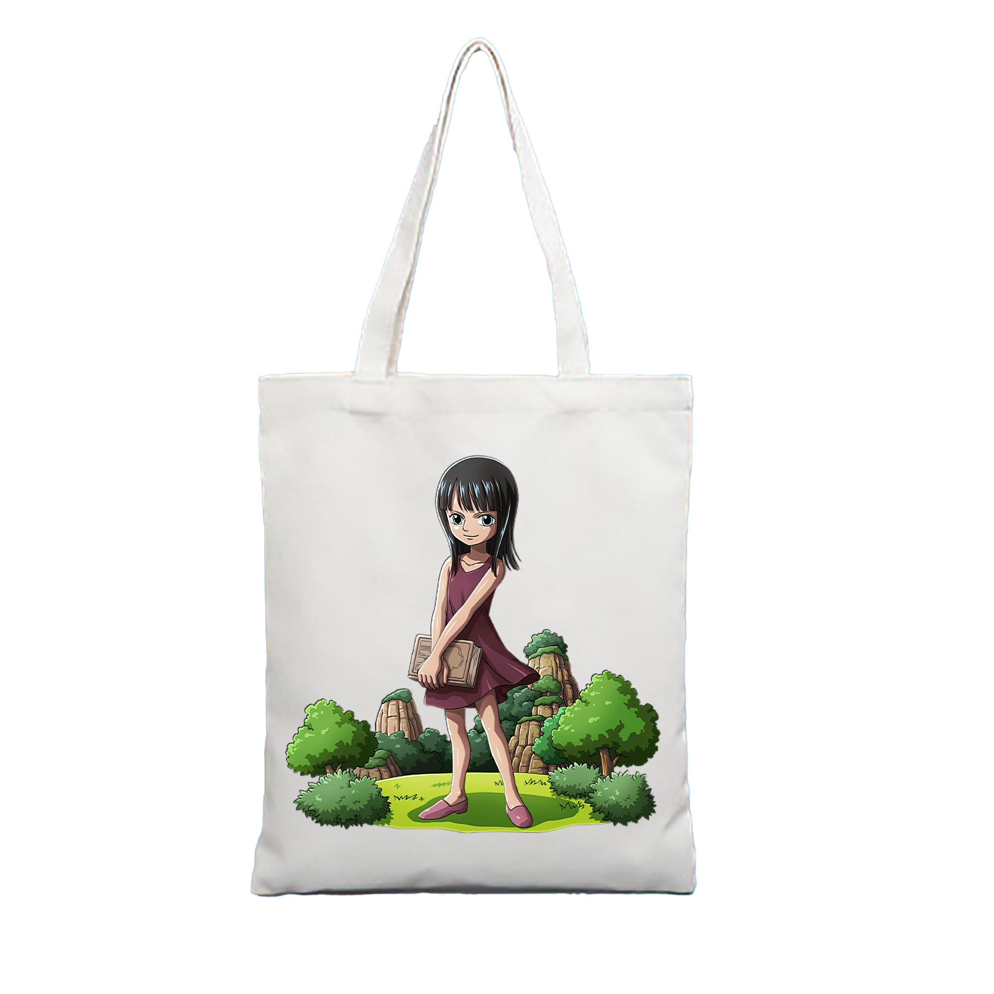 ワンピース ニコ・ロビン ONE PIECE Nico Robin 縦型キャンバス生地手提げバッグ　トートバッグ