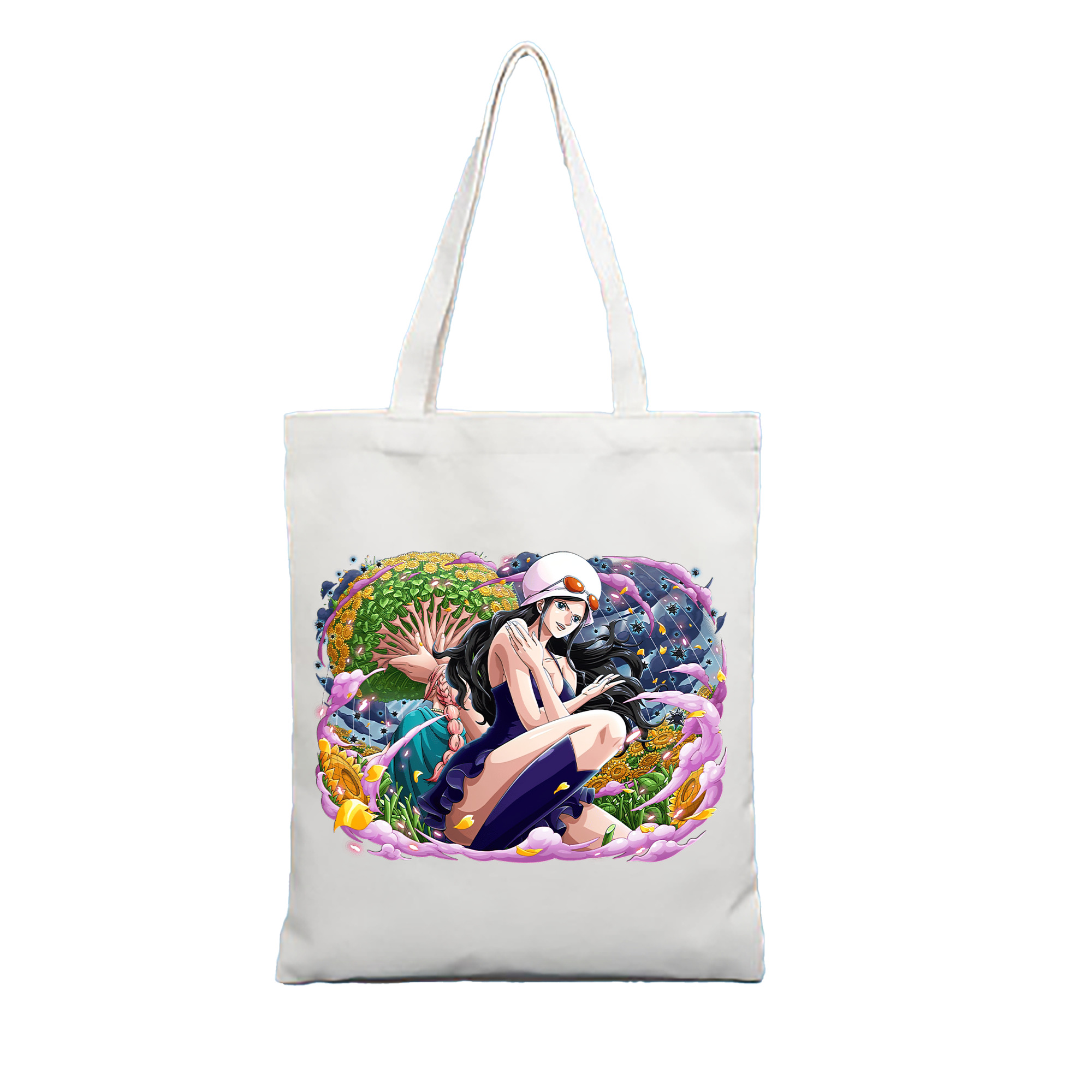 ワンピース ニコ・ロビン ONE PIECE Nico Robin 縦型キャンバス生地手提げバッグ　トートバッグ