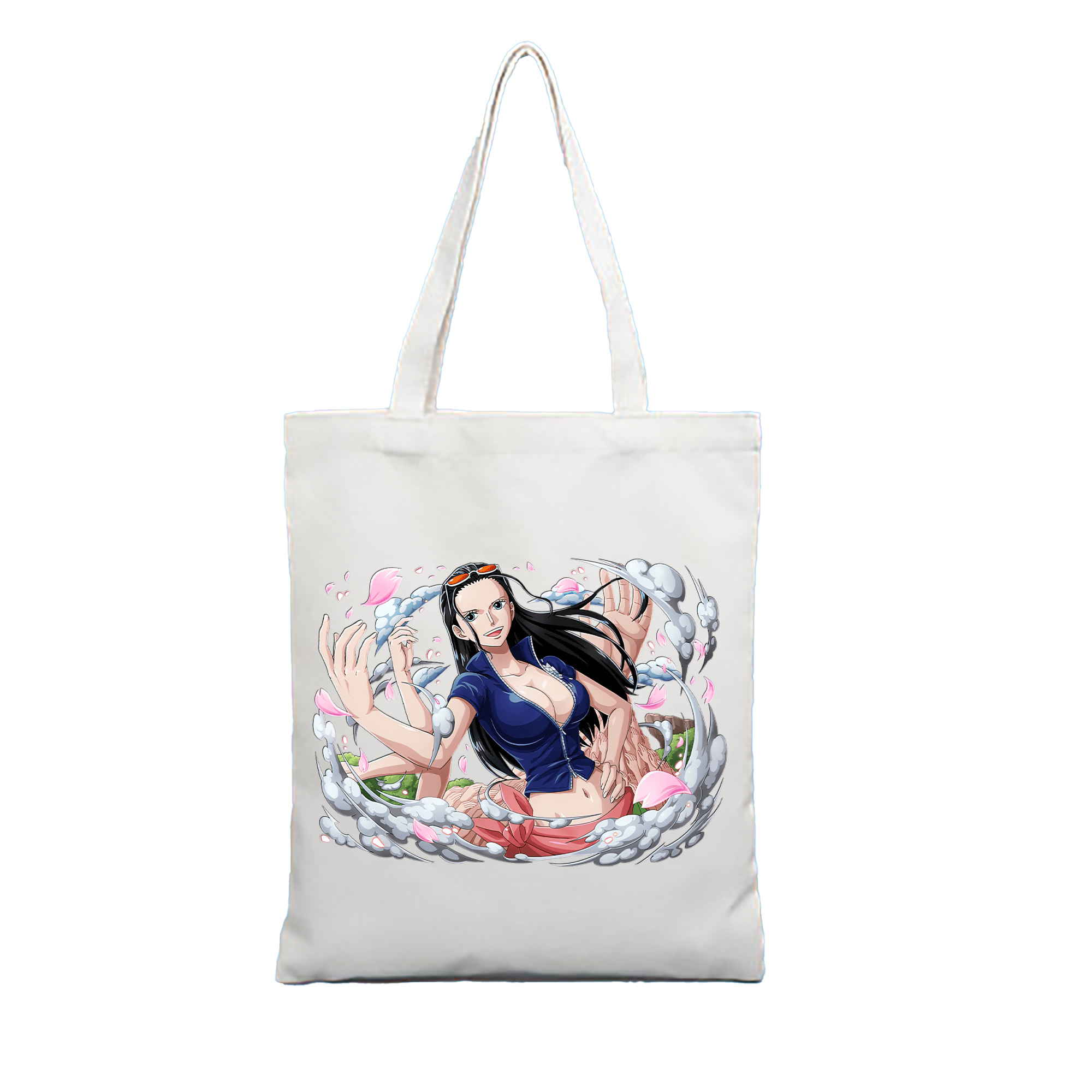 ワンピース ニコ・ロビン ONE PIECE Nico Robin 縦型キャンバス生地手提げバッグ　トートバッグ