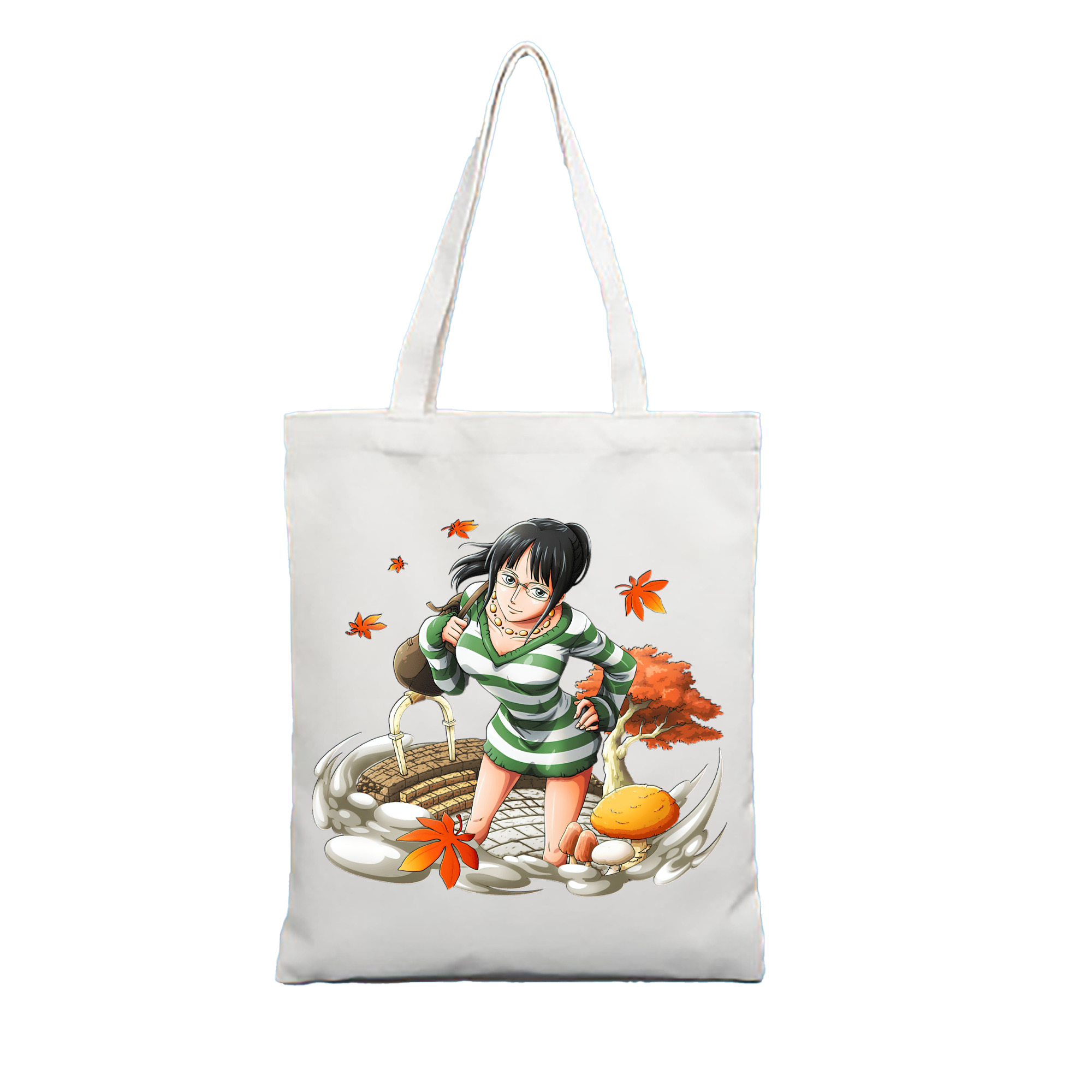 （画像用） ワンピース ニコ・ロビン ONE PIECE Nico Robin 縦型キャンバス生地手提げバッグ　トートバッグ