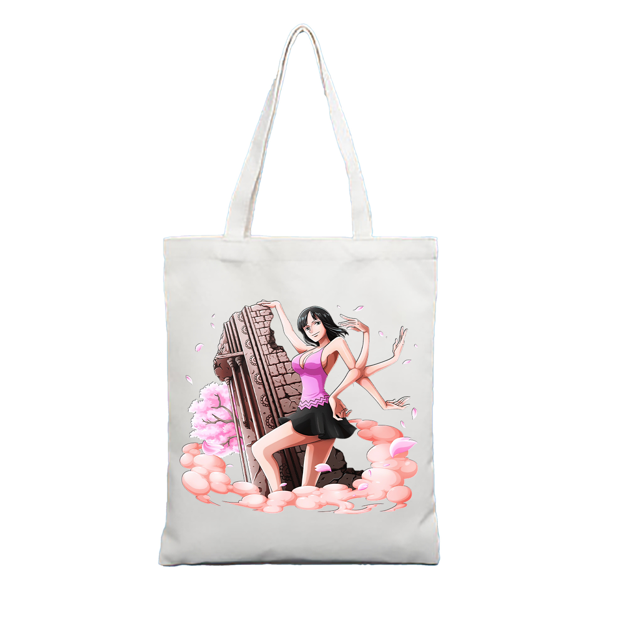 （画像用） ワンピース ニコ・ロビン ONE PIECE Nico Robin 縦型キャンバス生地手提げバッグ　トートバッグ