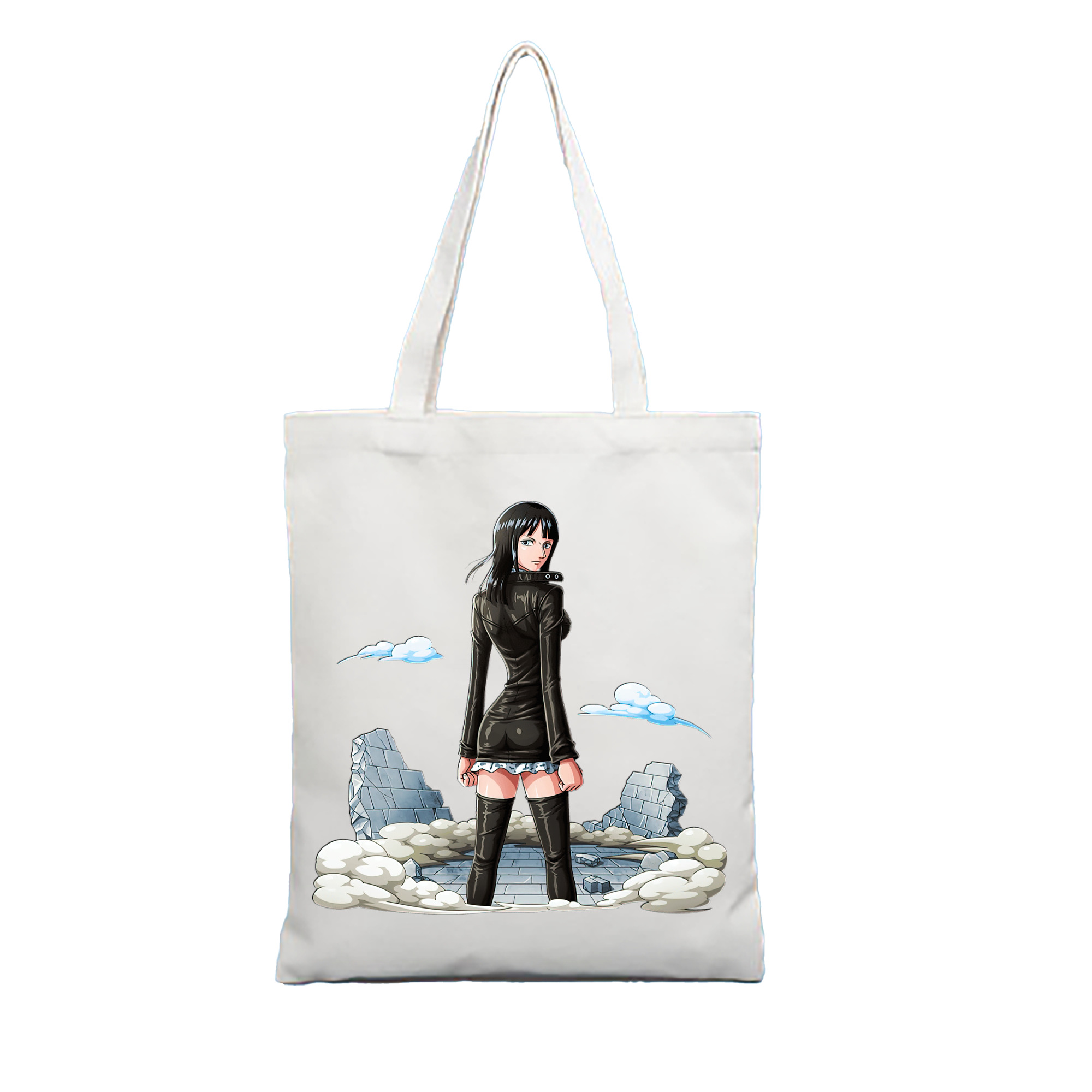 ワンピース ニコ・ロビン ONE PIECE Nico Robin 縦型キャンバス生地手提げバッグ　トートバッグ