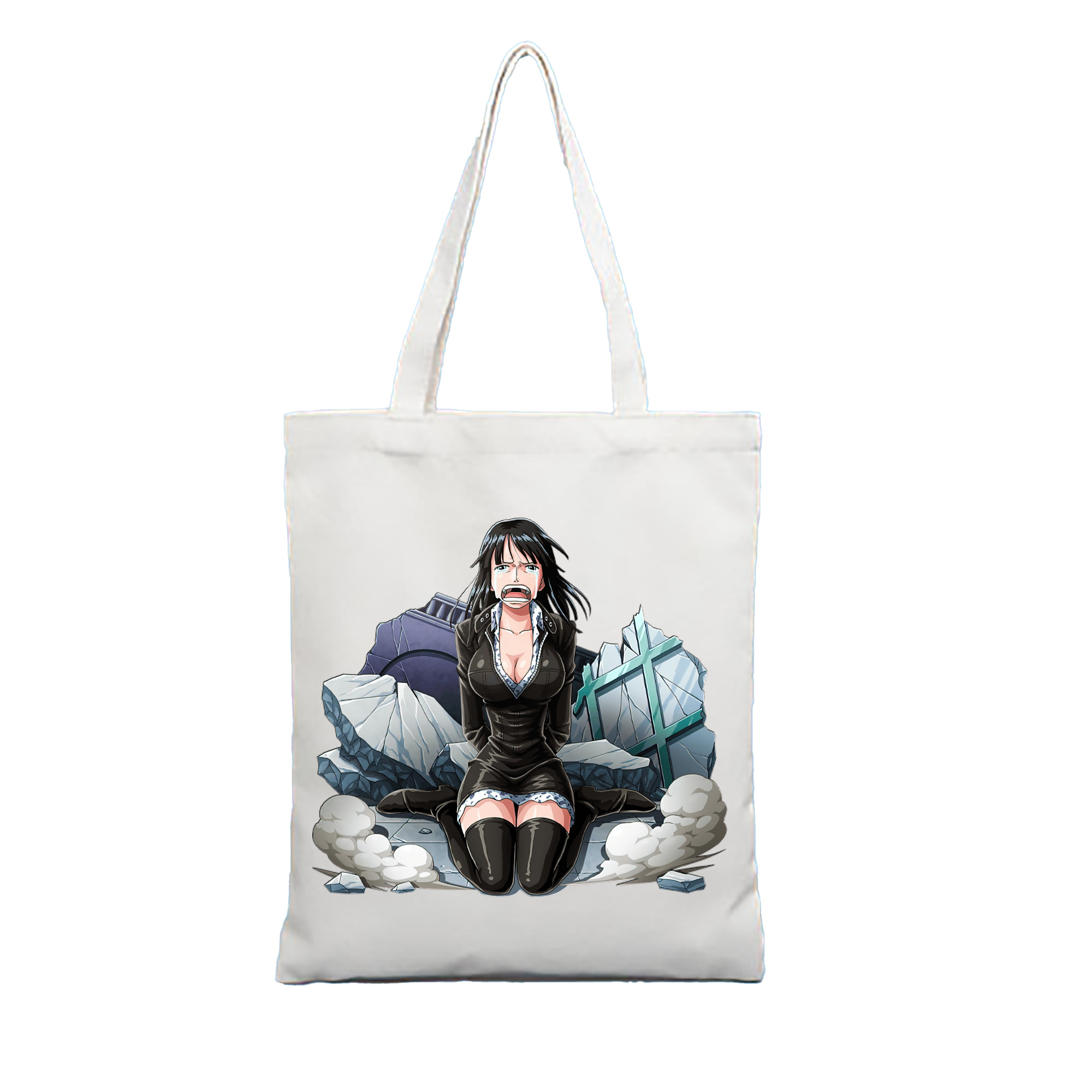 ワンピース ニコ・ロビン ONE PIECE Nico Robin 縦型キャンバス生地手提げバッグ　トートバッグ