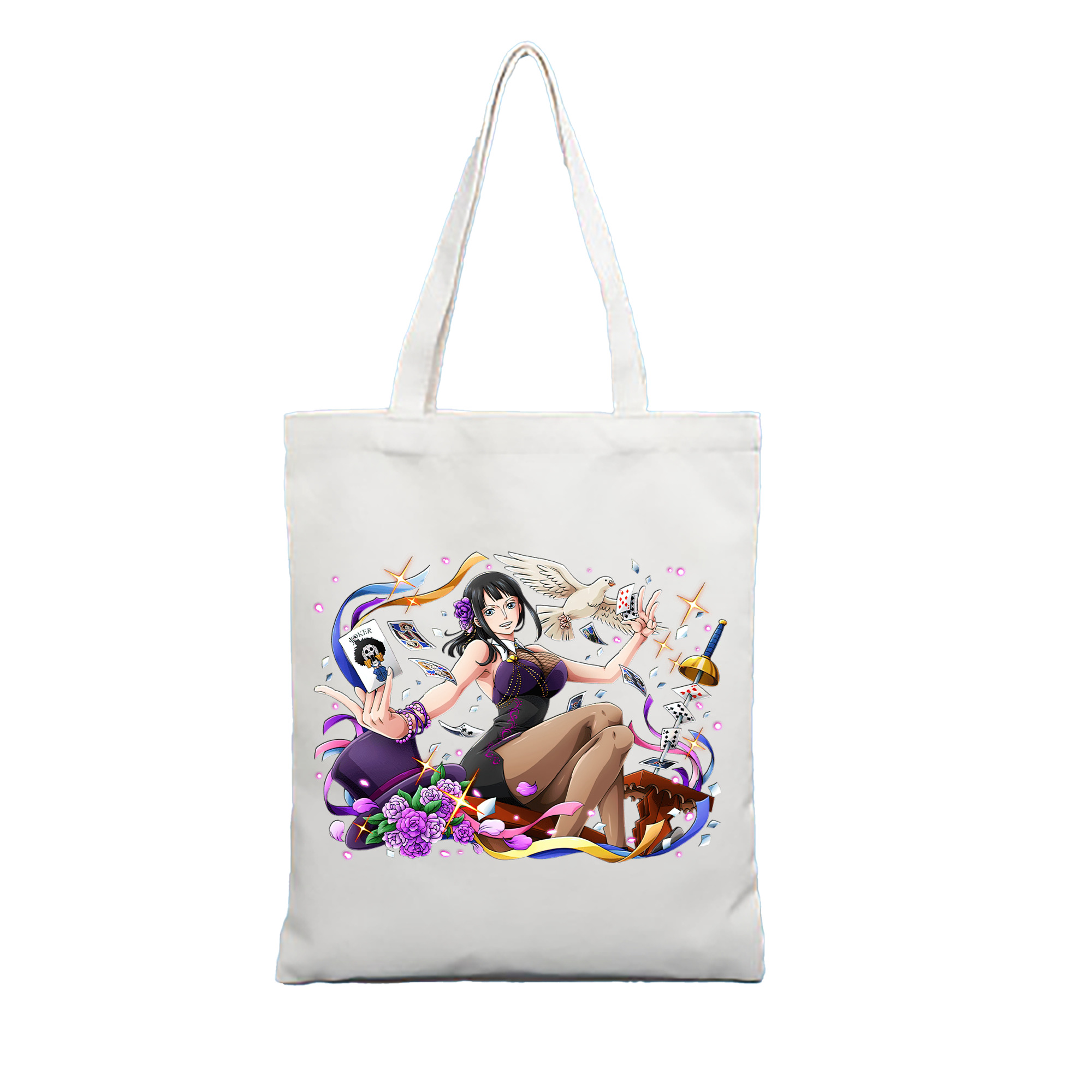 ワンピース ニコ・ロビン ONE PIECE Nico Robin 縦型キャンバス生地手提げバッグ　トートバッグ