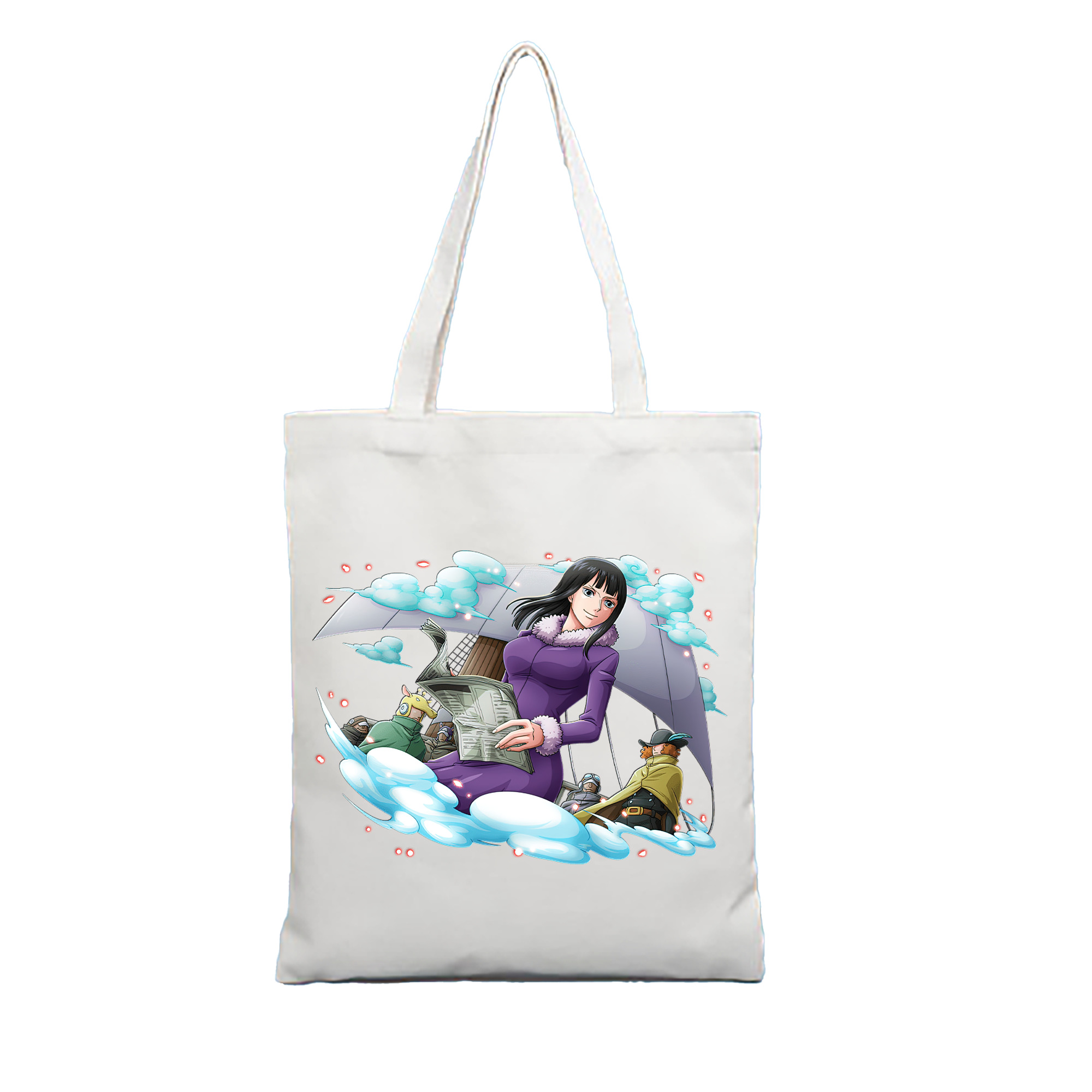 ワンピース ニコ・ロビン ONE PIECE Nico Robin 縦型キャンバス生地手提げバッグ　トートバッグ