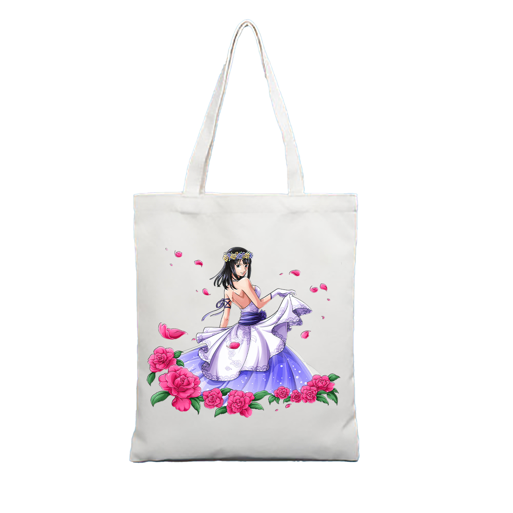ワンピース ニコ・ロビン ONE PIECE Nico Robin 縦型キャンバス生地手提げバッグ　トートバッグ