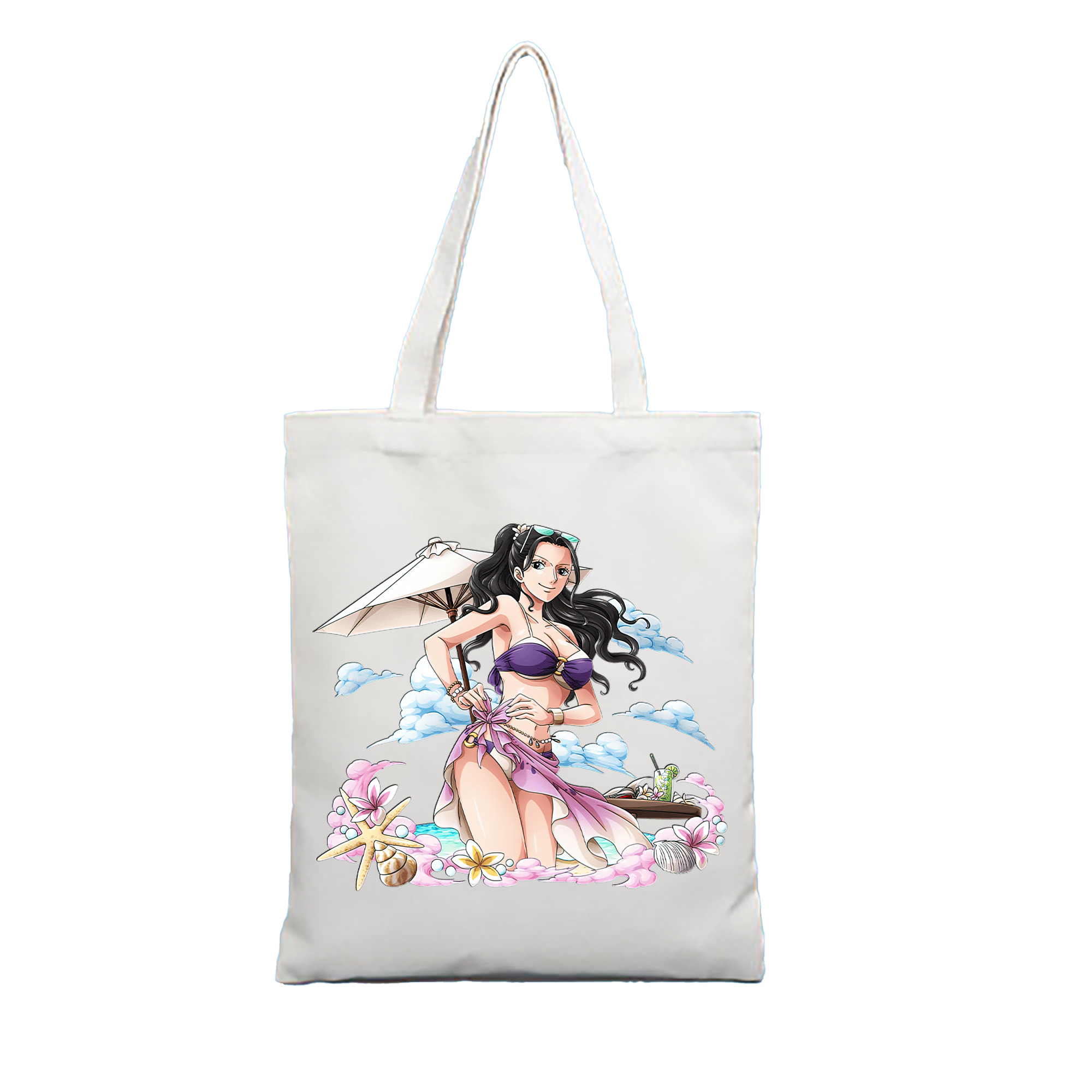 ワンピース ニコ・ロビン ONE PIECE Nico Robin 縦型キャンバス生地手提げバッグ　トートバッグ