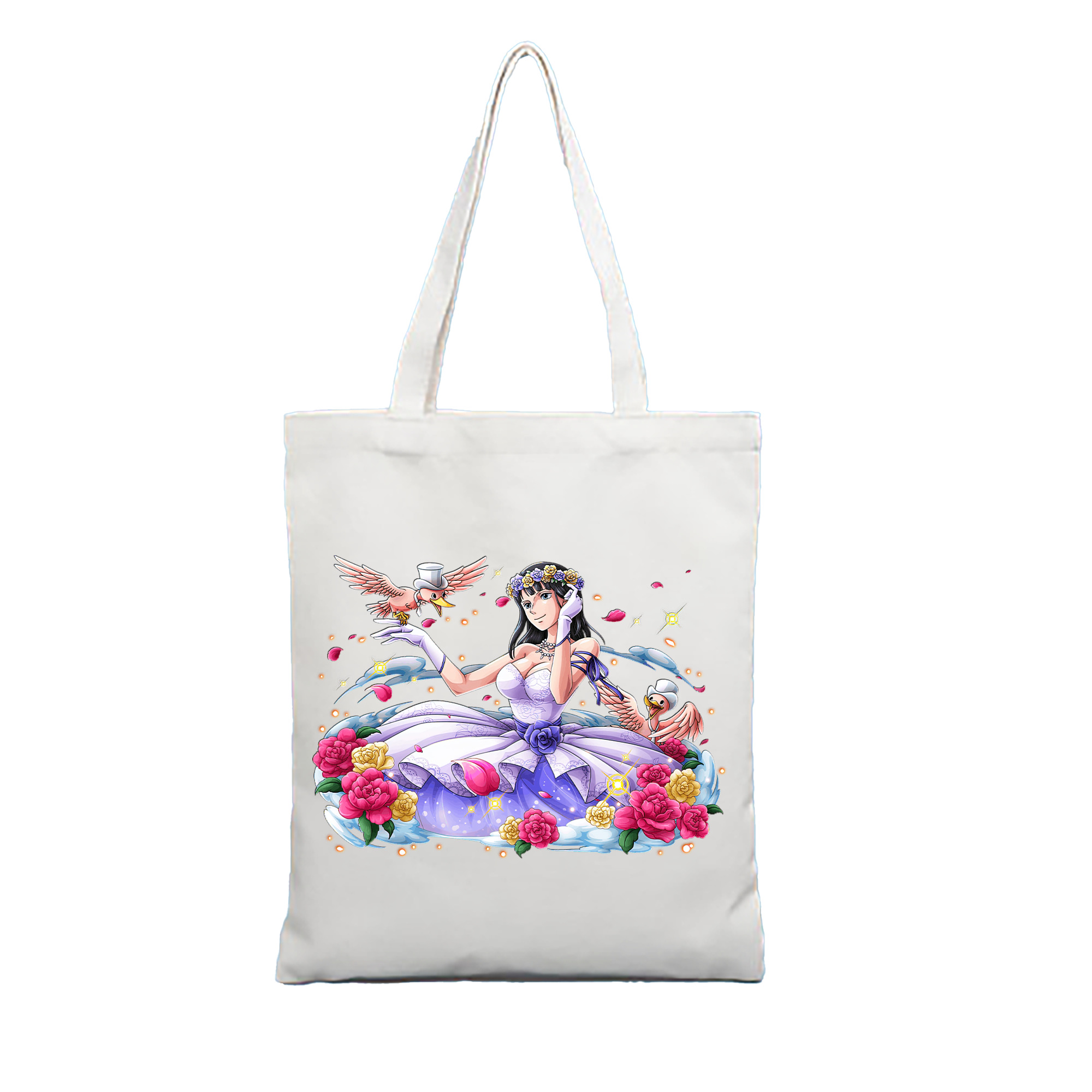 ワンピース ニコ・ロビン ONE PIECE Nico Robin 縦型キャンバス生地手提げバッグ　トートバッグ