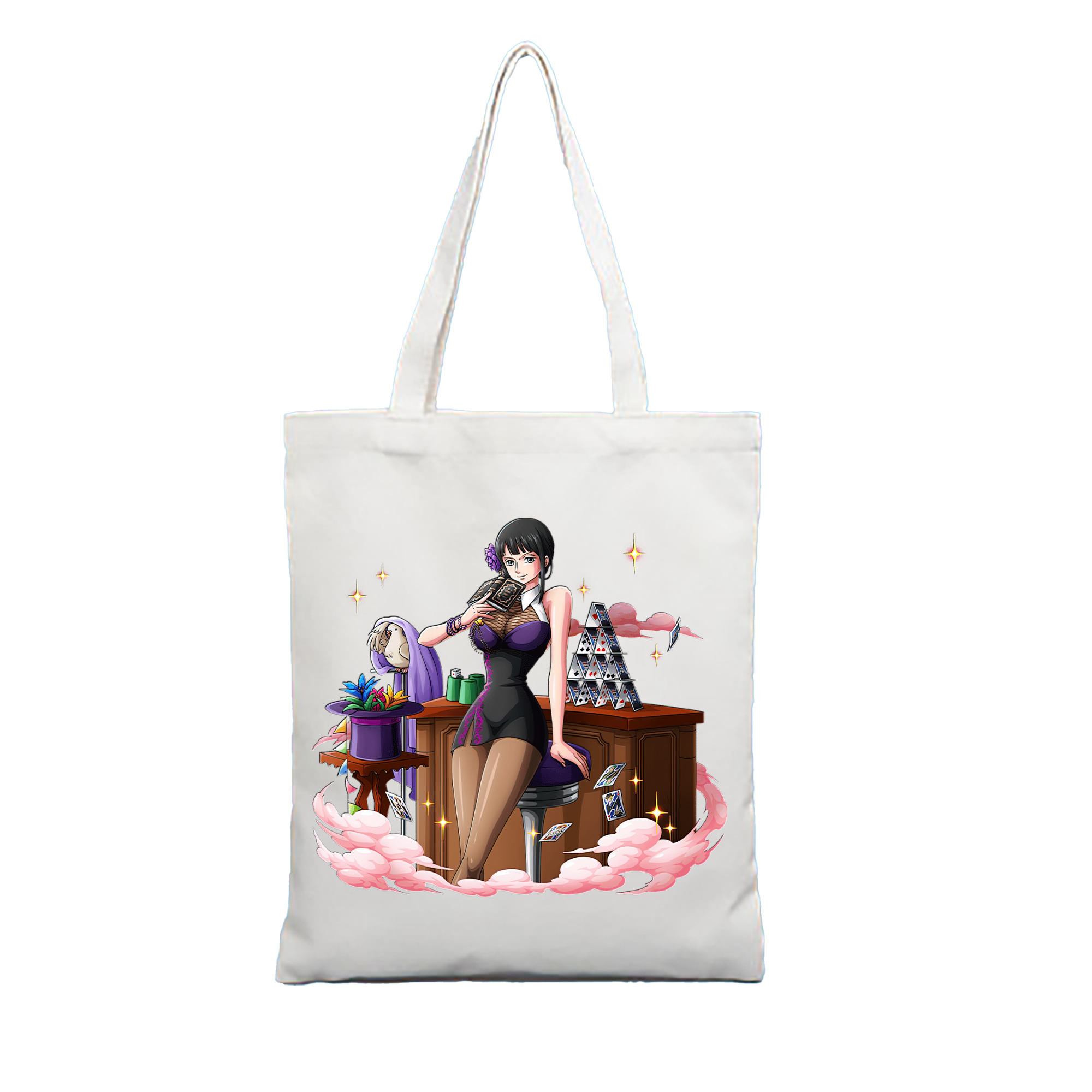 ワンピース ニコ・ロビン ONE PIECE Nico Robin 縦型キャンバス生地手提げバッグ　トートバッグ