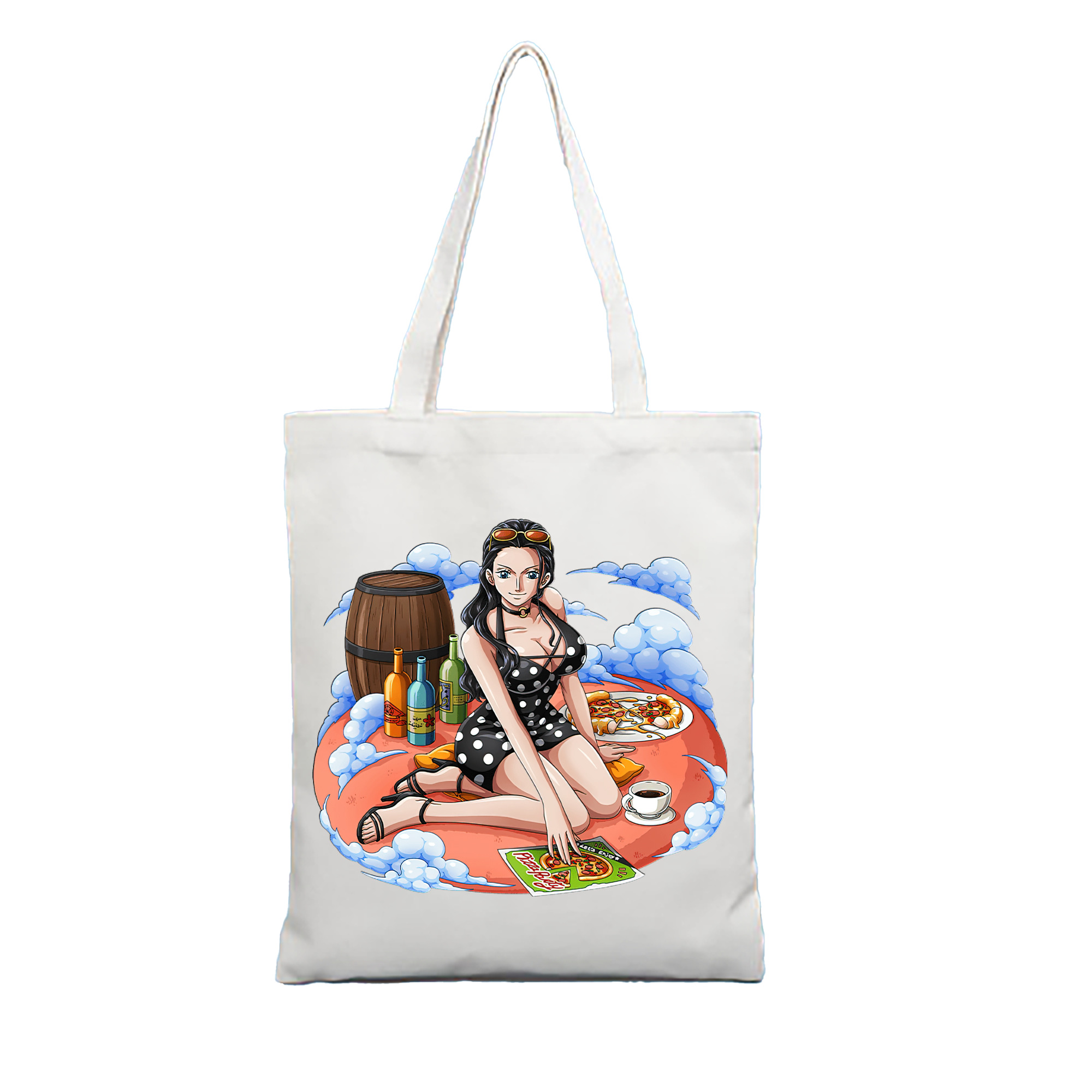 ワンピース ニコ・ロビン ONE PIECE Nico Robin 縦型キャンバス生地手提げバッグ　トートバッグ