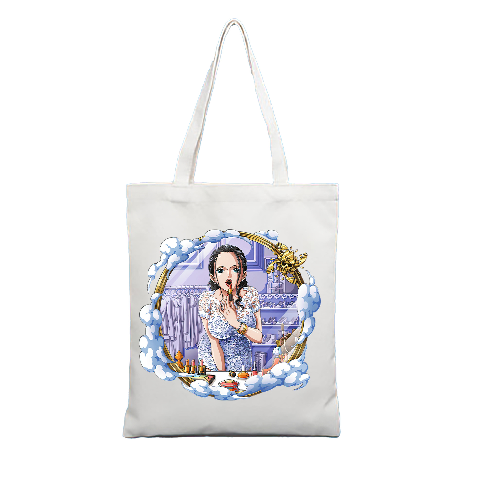 ワンピース ニコ・ロビン ONE PIECE Nico Robin 縦型キャンバス生地手提げバッグ　トートバッグ