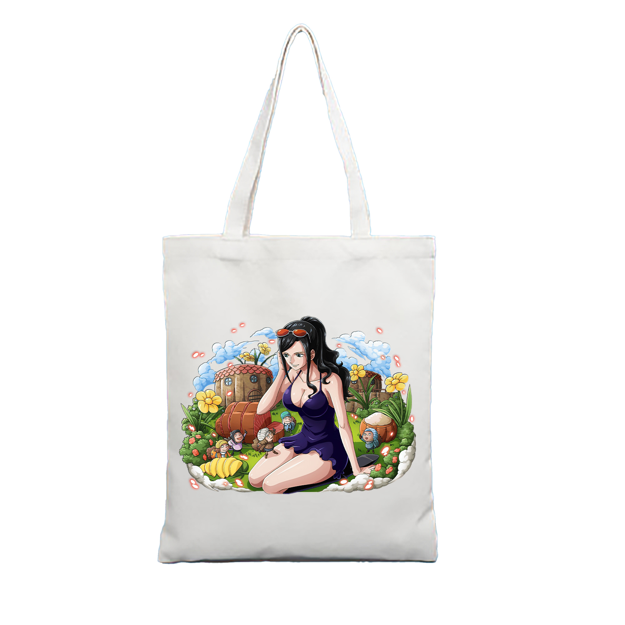 ワンピース ニコ・ロビン ONE PIECE Nico Robin 縦型キャンバス生地手提げバッグ　トートバッグ