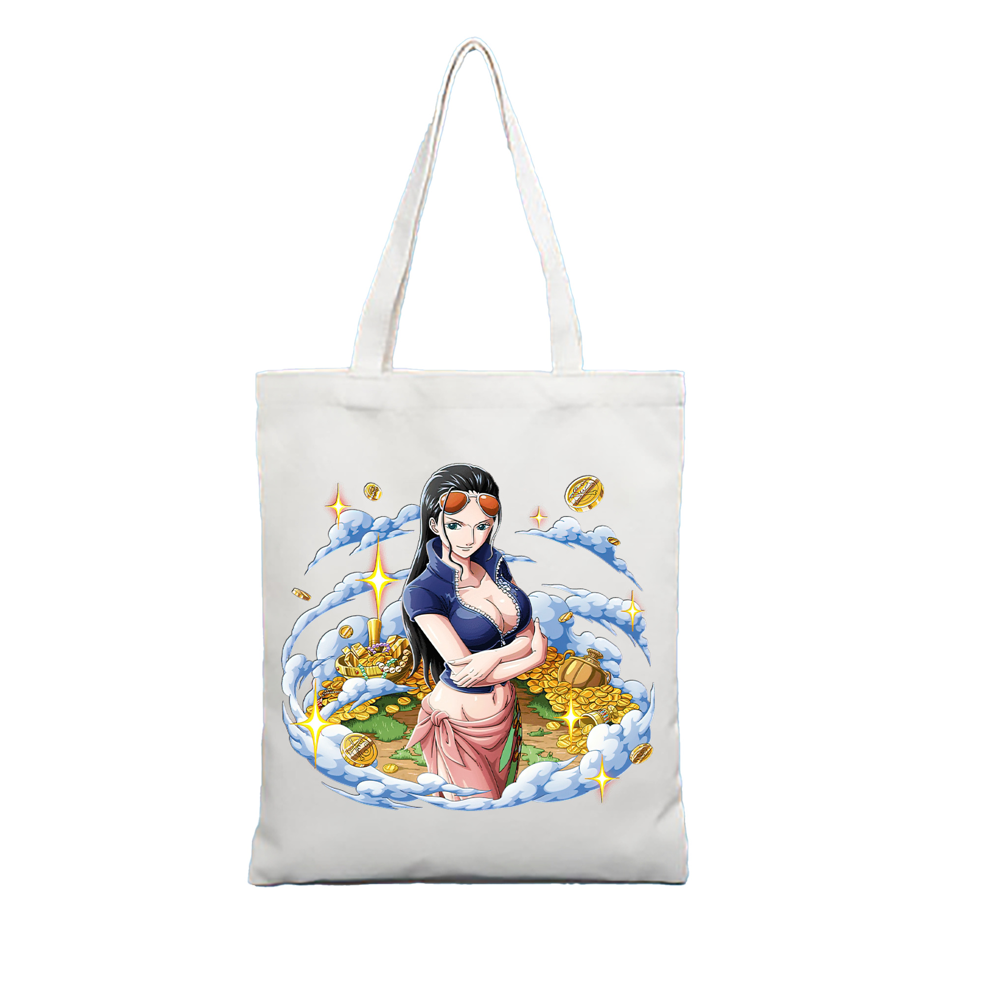 ワンピース ニコ・ロビン ONE PIECE Nico Robin 縦型キャンバス生地手提げバッグ　トートバッグ
