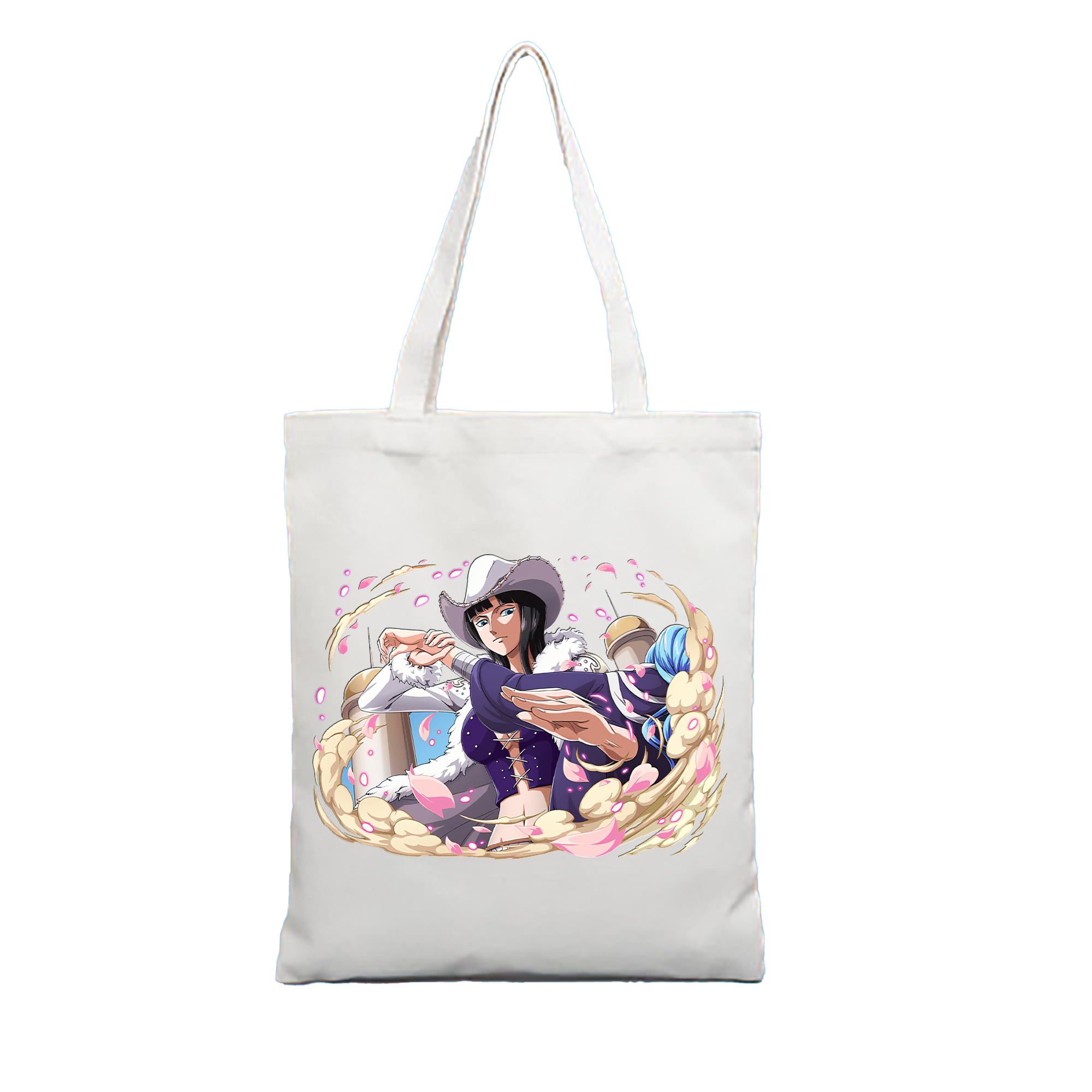 ワンピース ニコ・ロビン ONE PIECE Nico Robin 縦型キャンバス生地手提げバッグ　トートバッグ