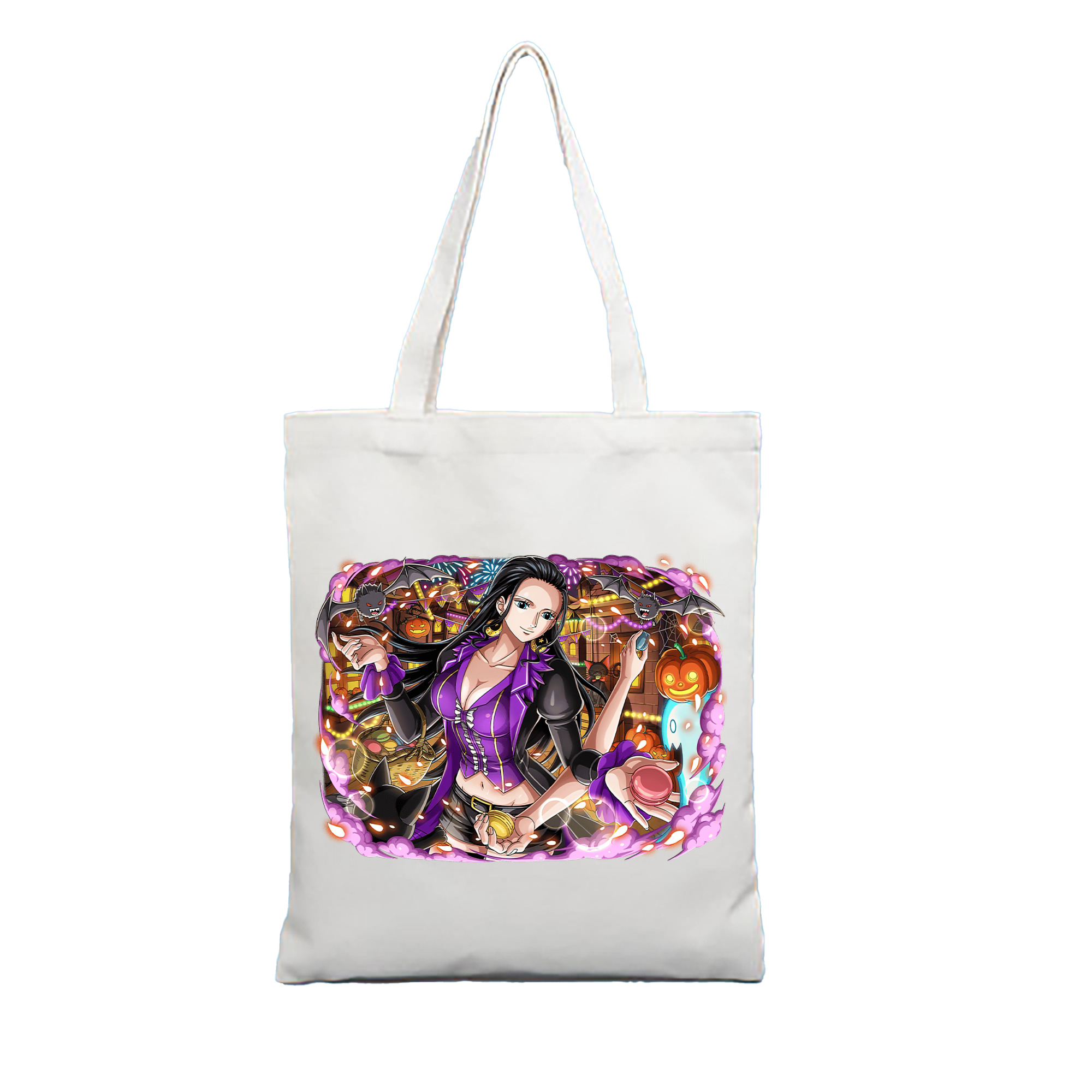 ワンピース ニコ・ロビン ONE PIECE Nico Robin 縦型キャンバス生地手提げバッグ　トートバッグ