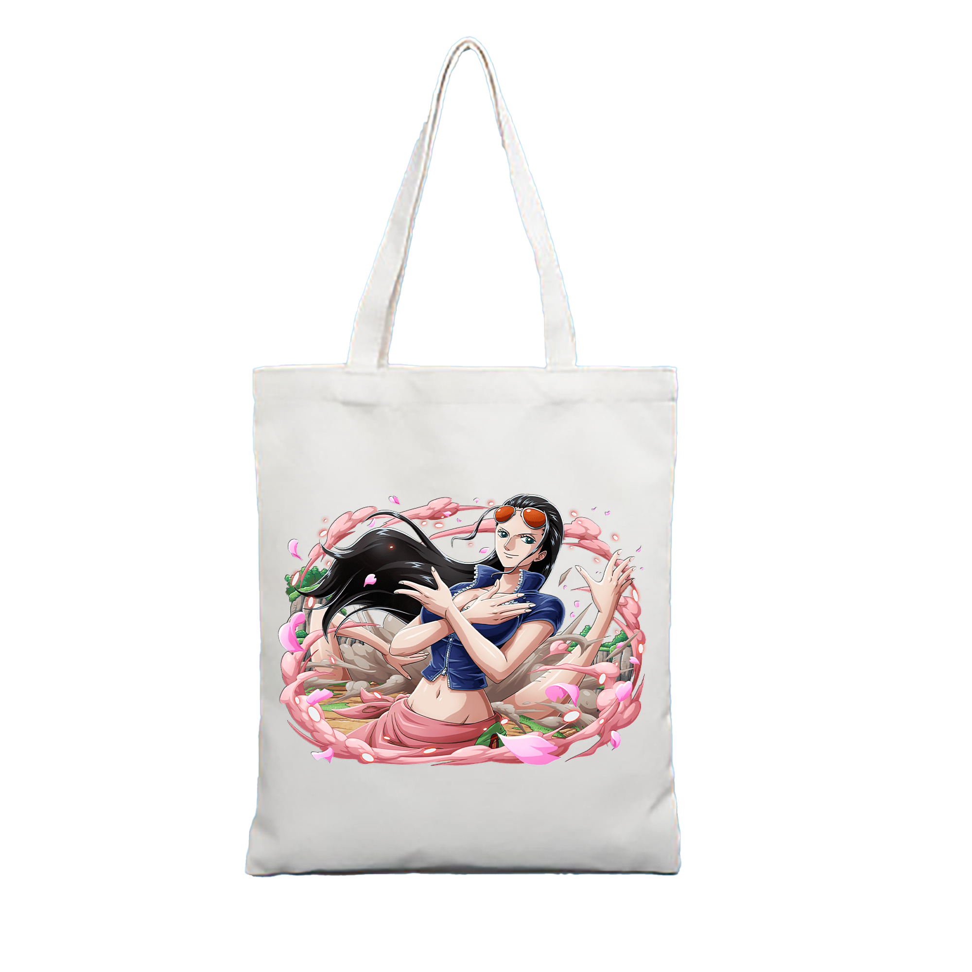 ワンピース ニコ・ロビン ONE PIECE Nico Robin 縦型キャンバス生地手提げバッグ　トートバッグ