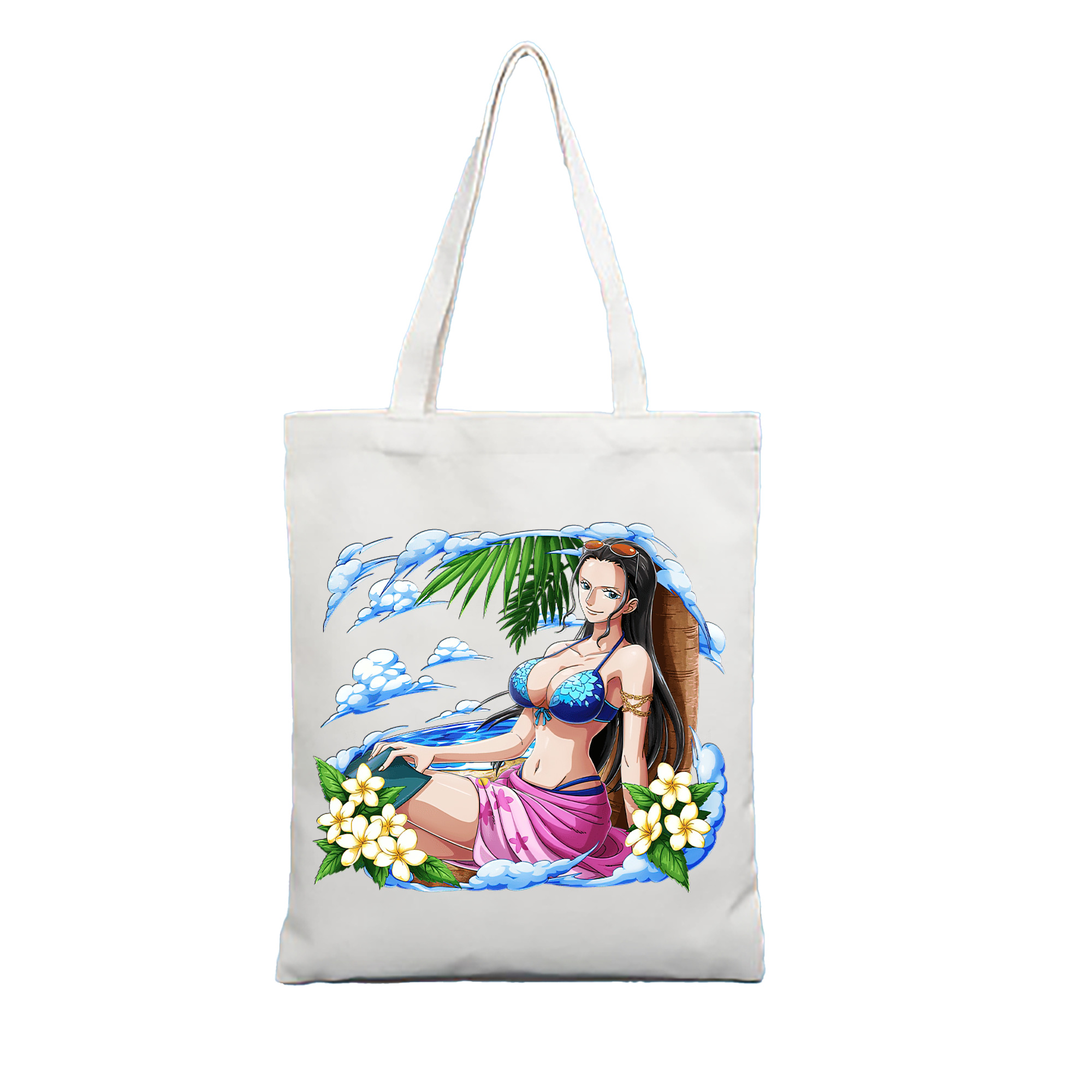 ワンピース ニコ・ロビン ONE PIECE Nico Robin 縦型キャンバス生地手提げバッグ　トートバッグ