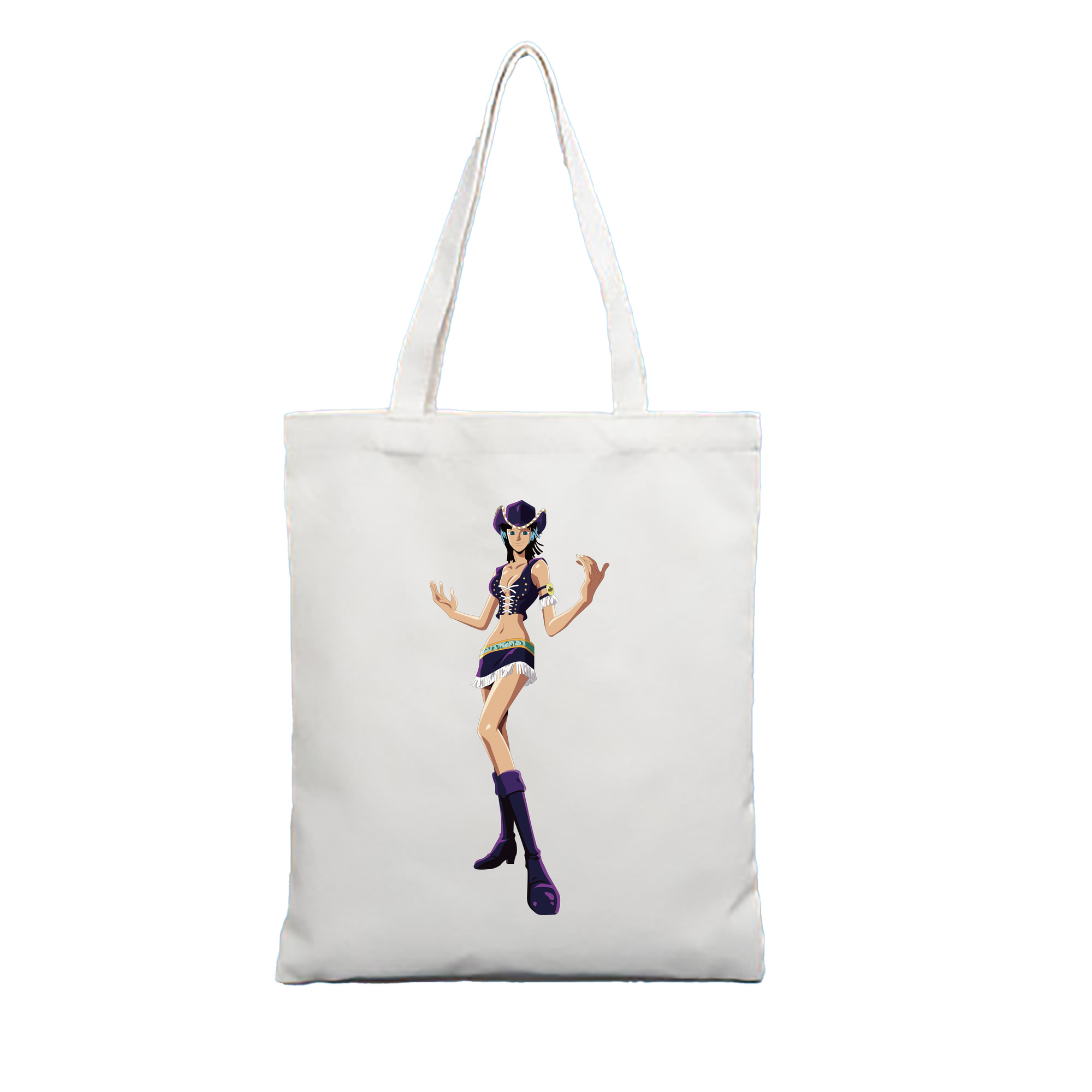 ワンピース ニコ・ロビン ONE PIECE Nico Robin 縦型キャンバス生地手提げバッグ　トートバッグ