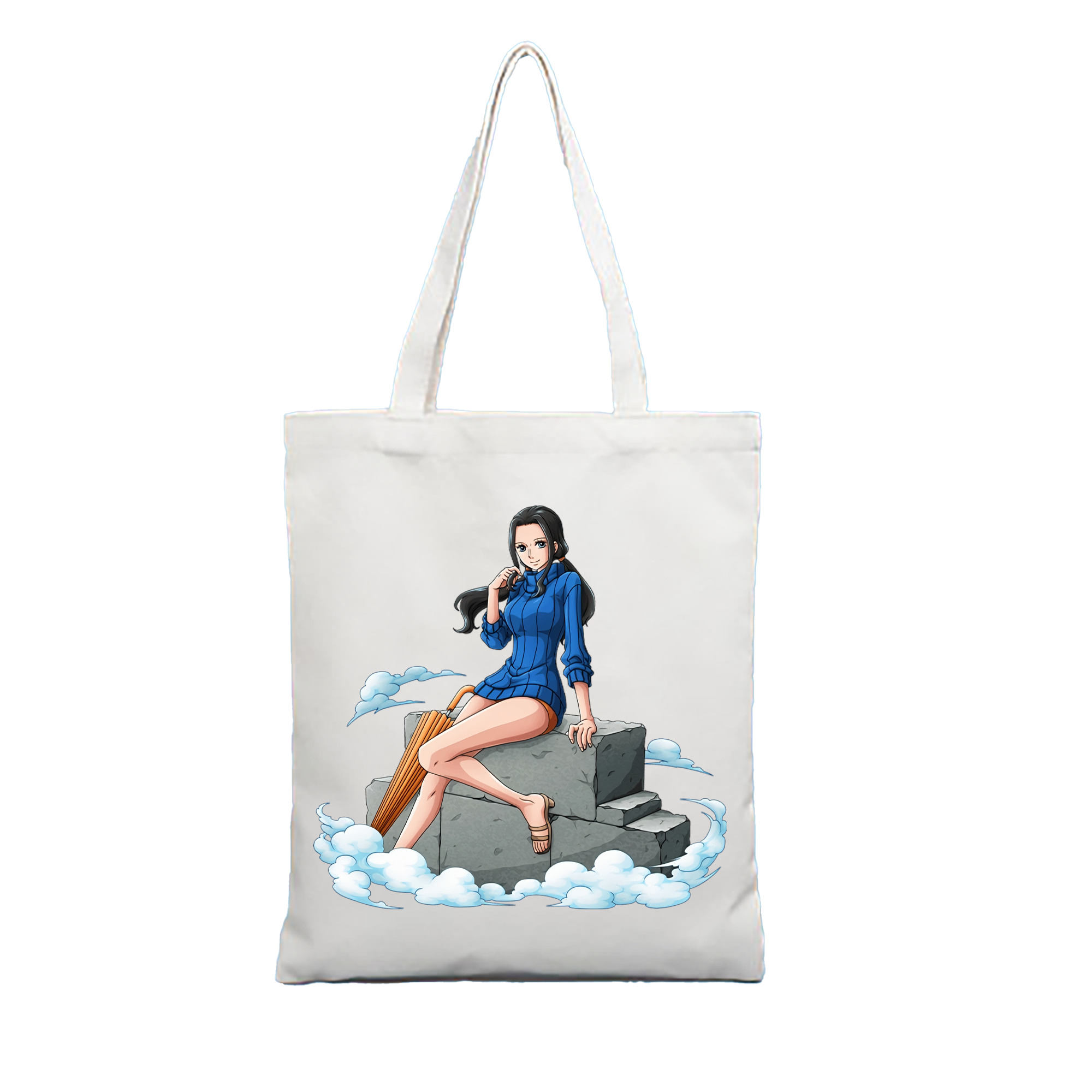 ワンピース ニコ・ロビン ONE PIECE Nico Robin 縦型キャンバス生地手提げバッグ　トートバッグ