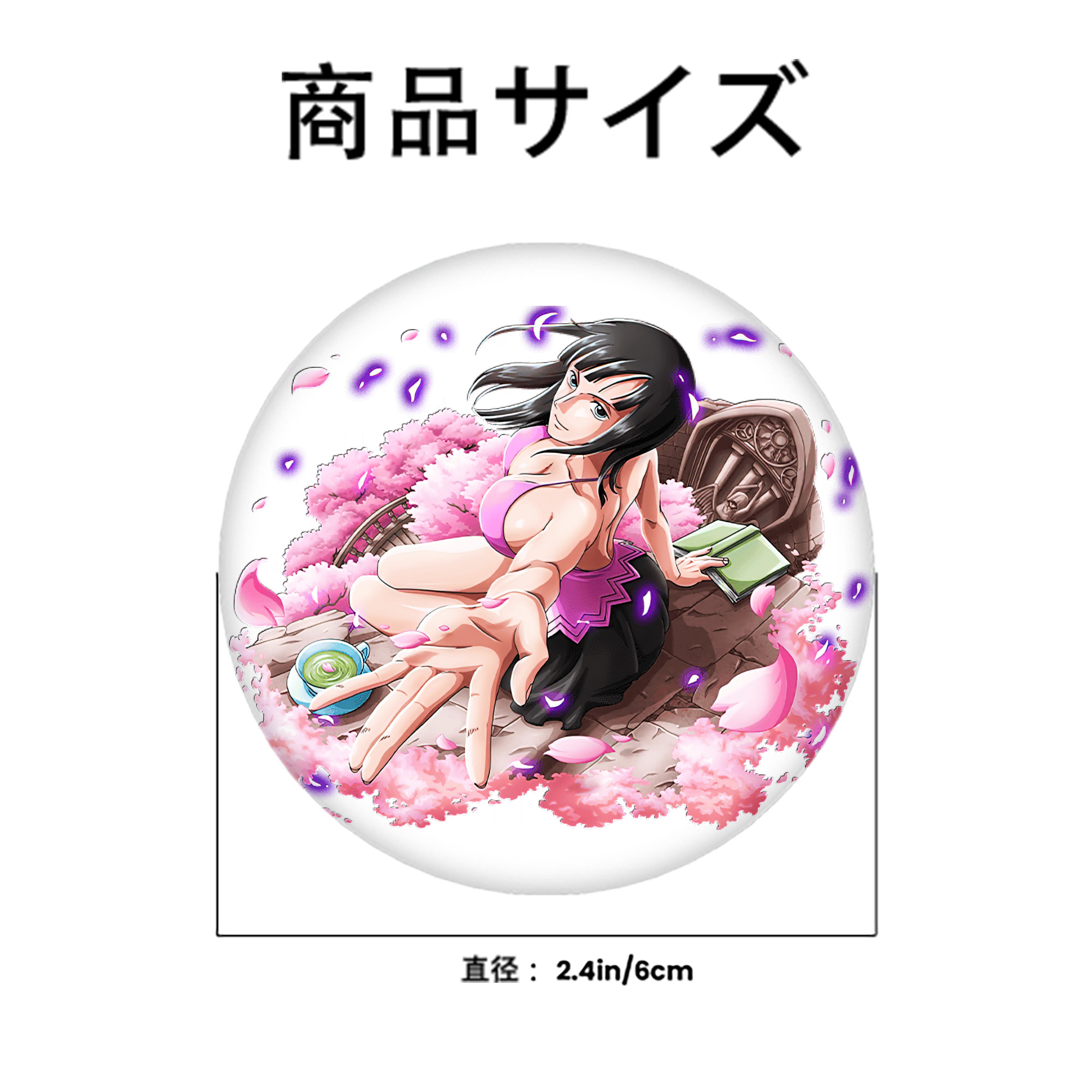 ワンピース ニコ・ロビン ONE PIECE Nico Robin 6cm 缶バッジ 複数セット