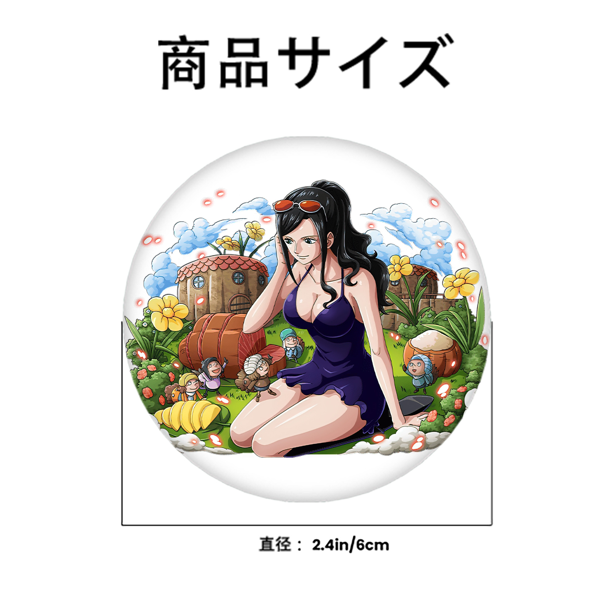 ワンピース ニコ・ロビン ONE PIECE Nico Robin 6cm 缶バッジ 複数セット