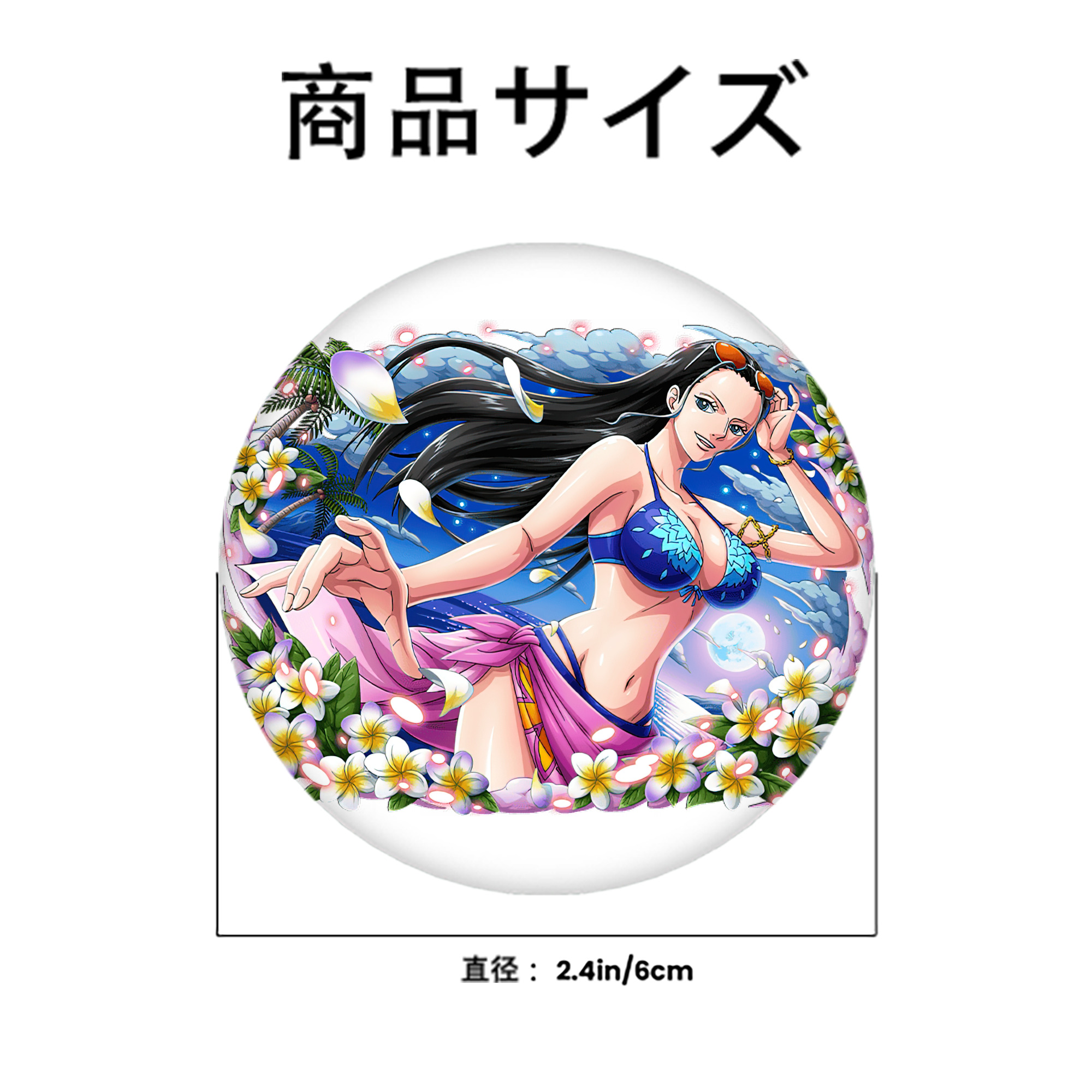 ワンピース ニコ・ロビン ONE PIECE Nico Robin 6cm 缶バッジ 複数セット